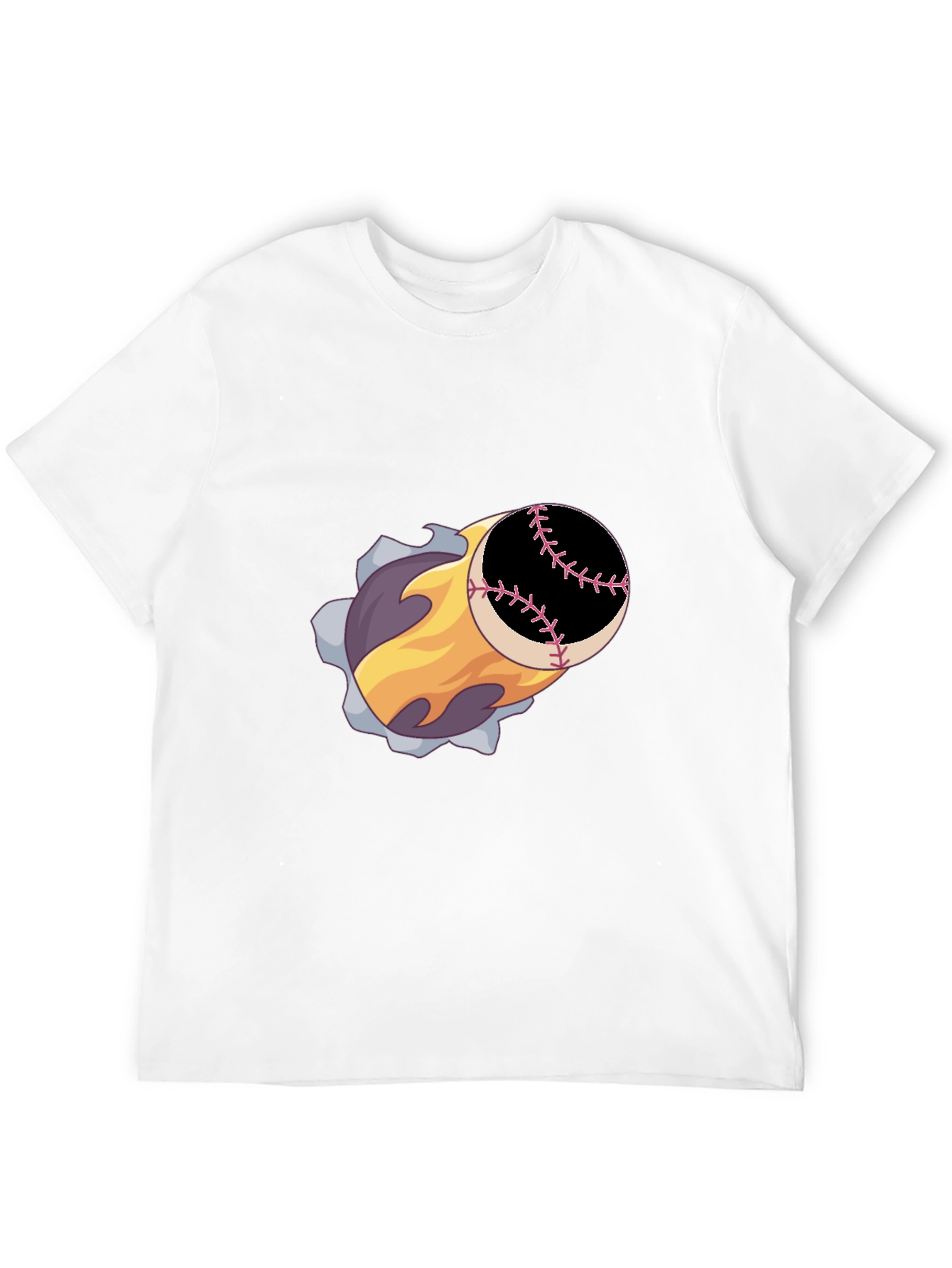 Baseball Fireball Graphic Tee