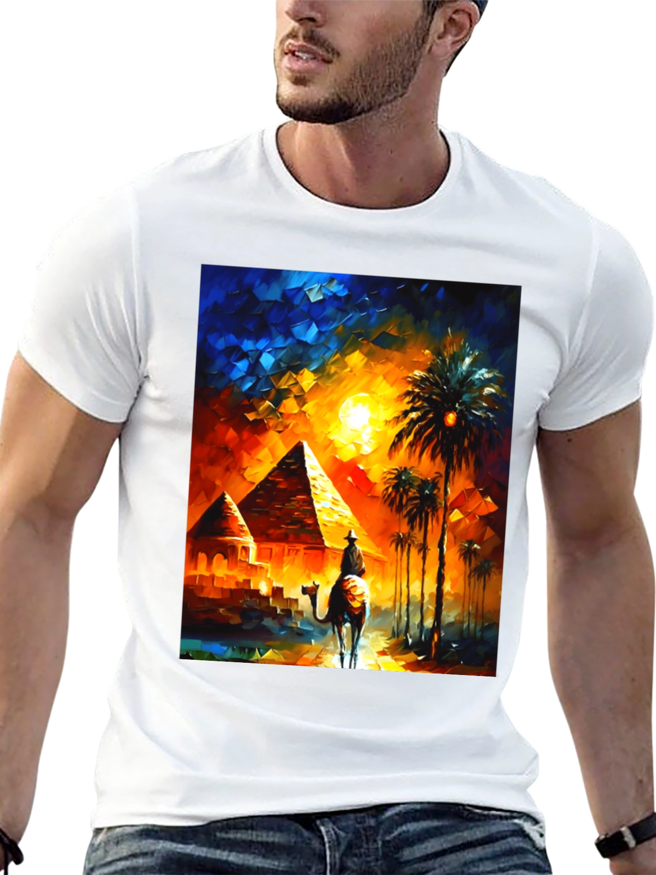 Egyptian Pyramid Camel Ride Graphic Tee