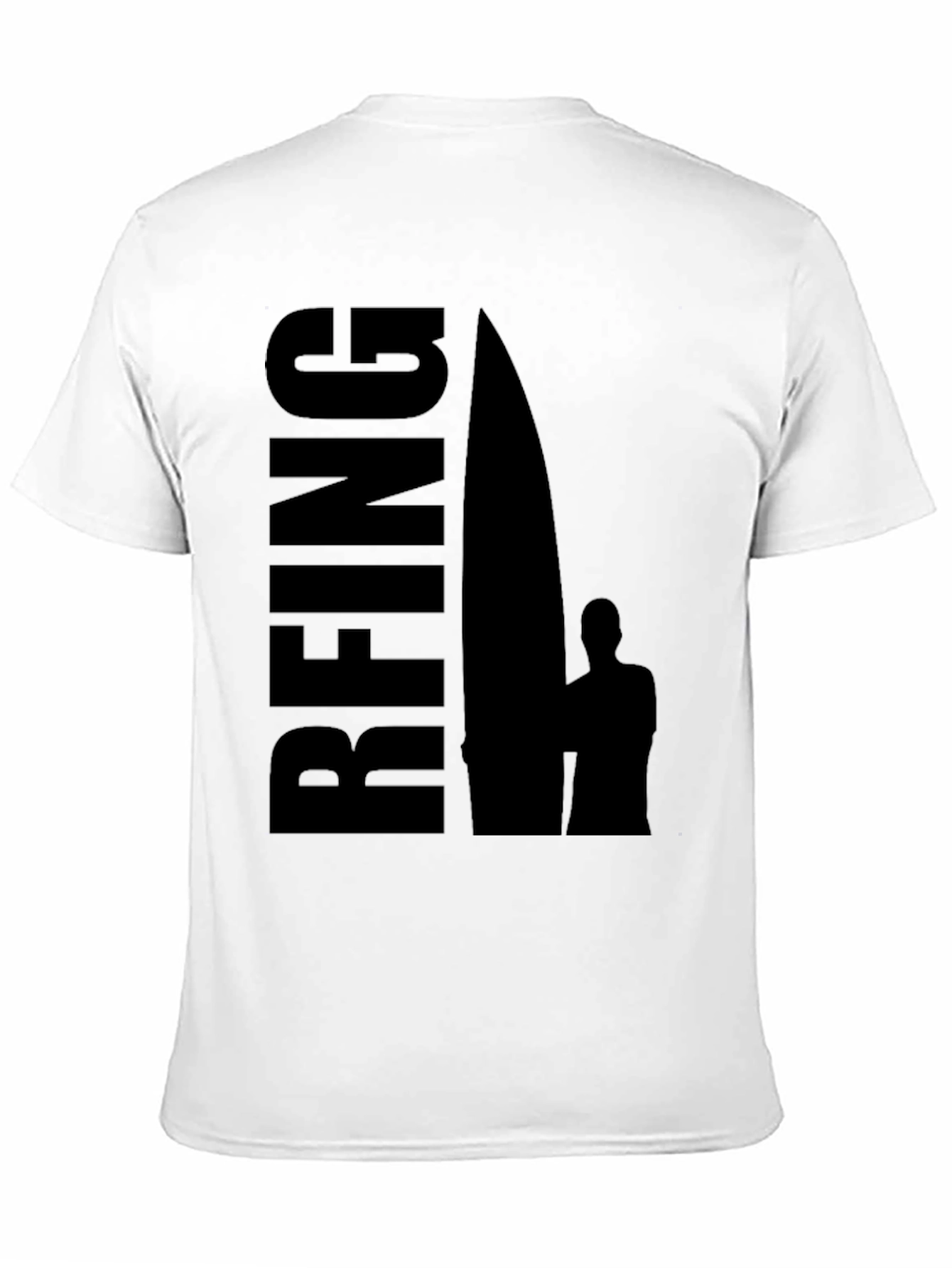 Black Surfing Graphic T-Shirt
