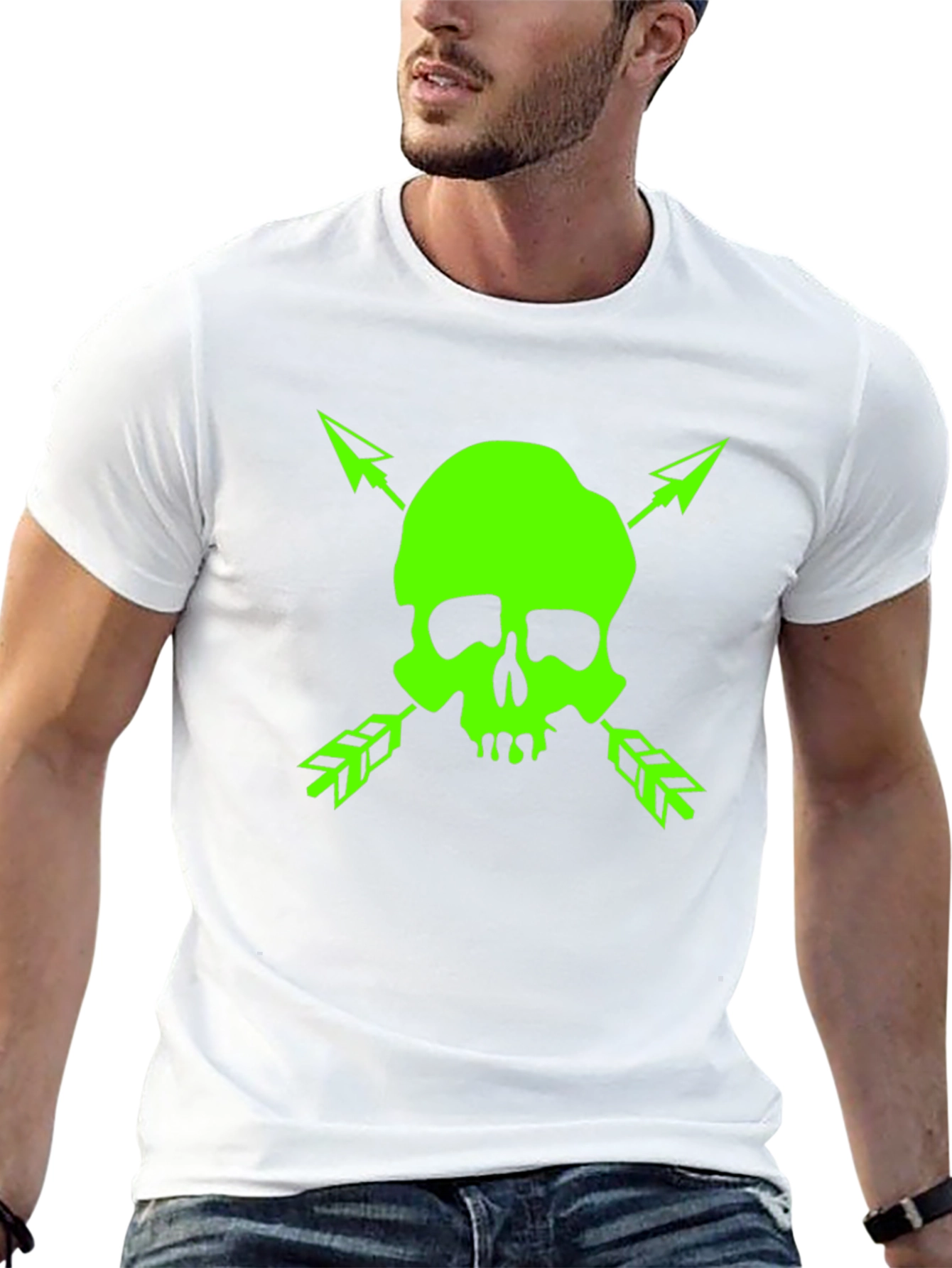 Skull & Arrows Graphic Tee - Bold Black T-Shirt