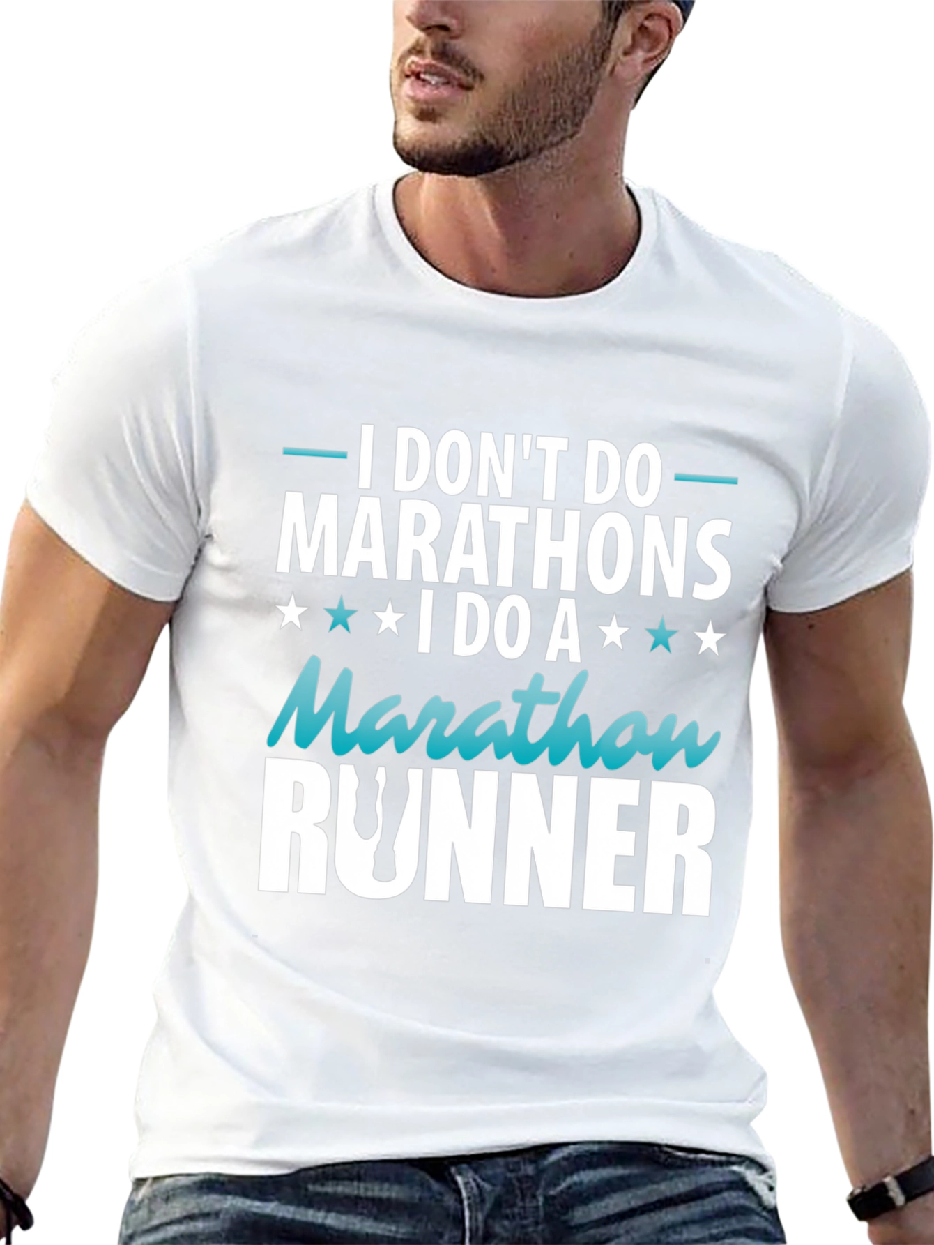 Marathon Runner Graphic T-Shirt Running Tee