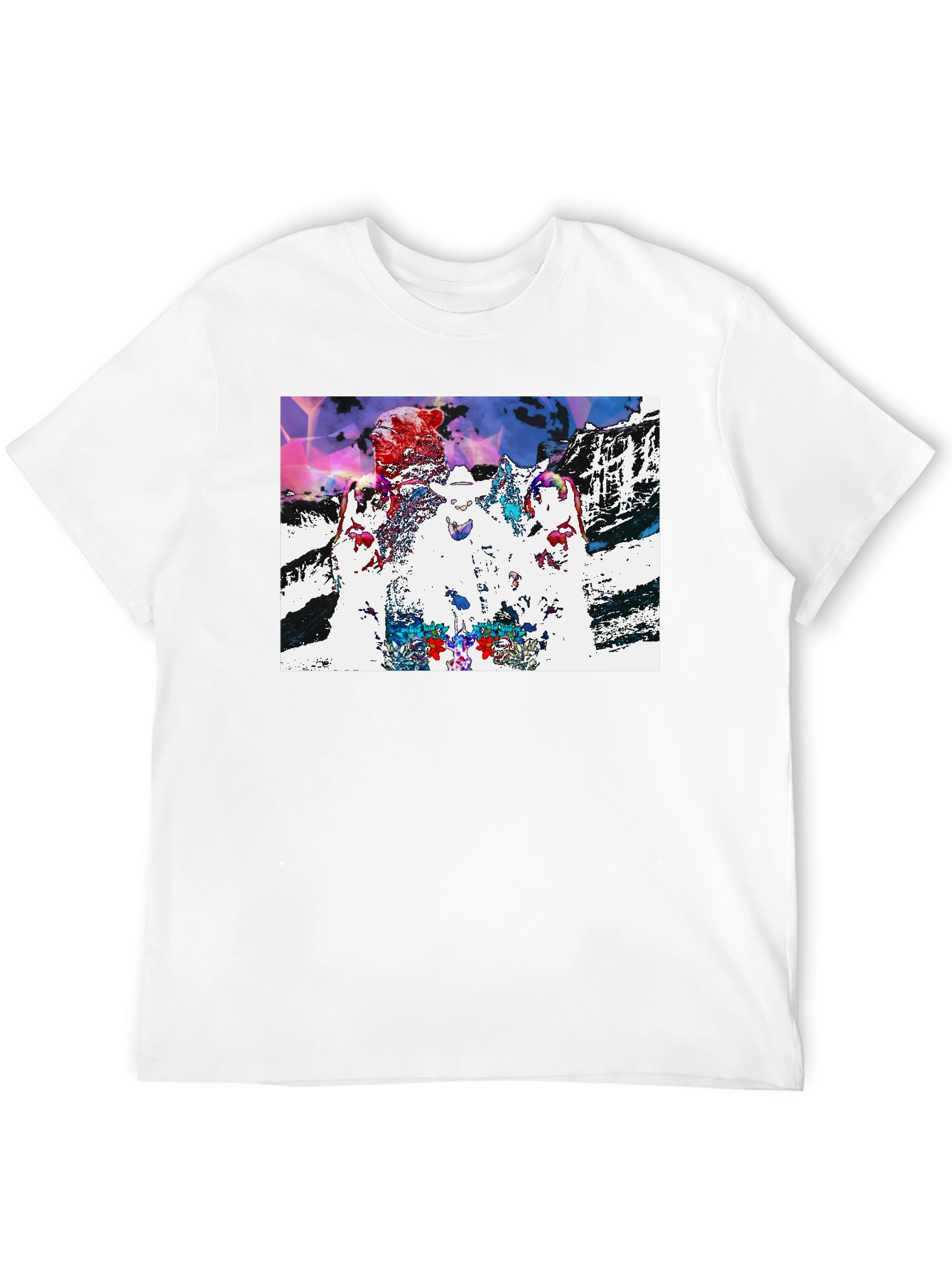 Psychedelic Bear and Wolves Graphic T-Shirt