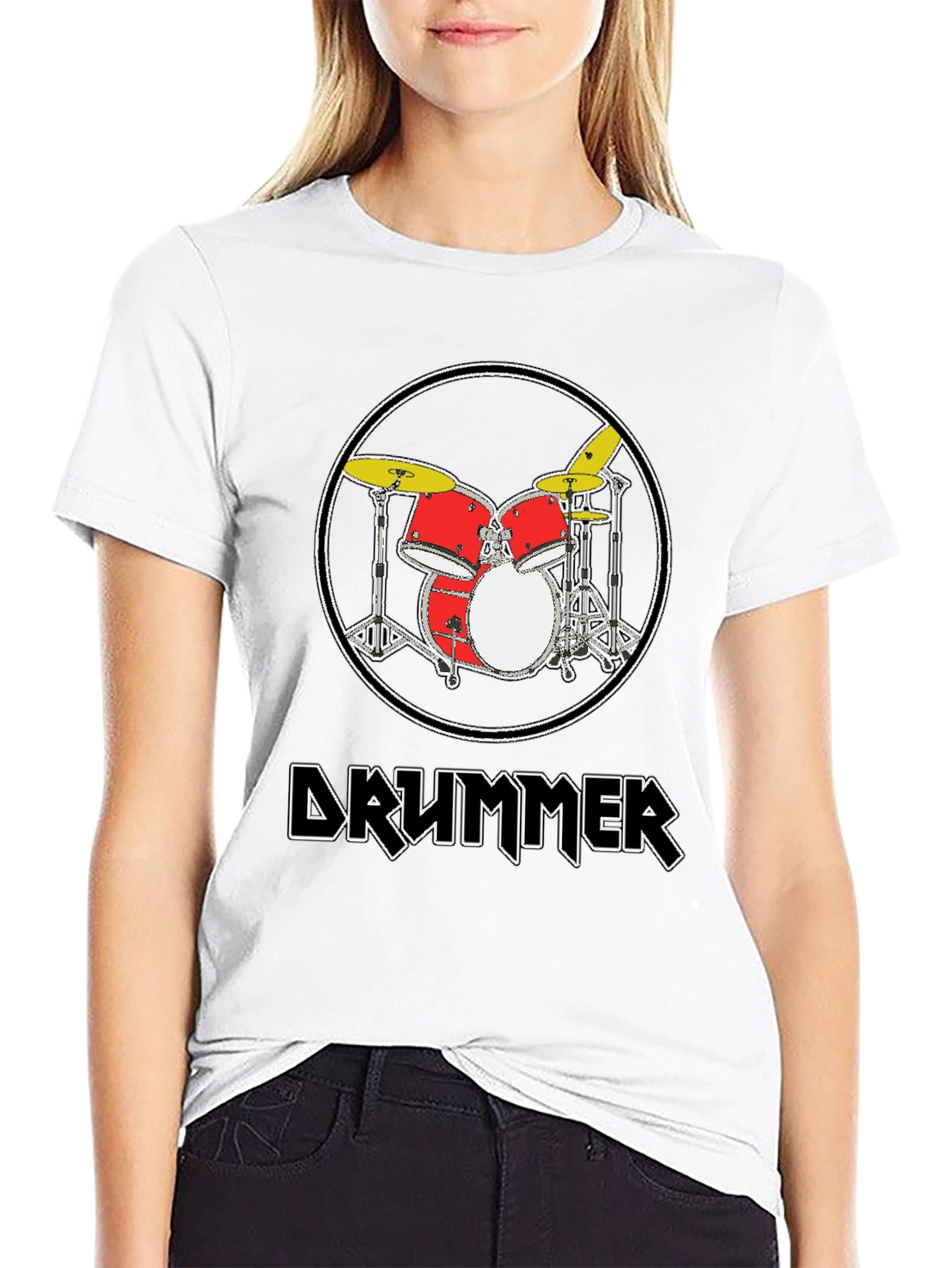 Drummer Graphic T-Shirt - Black