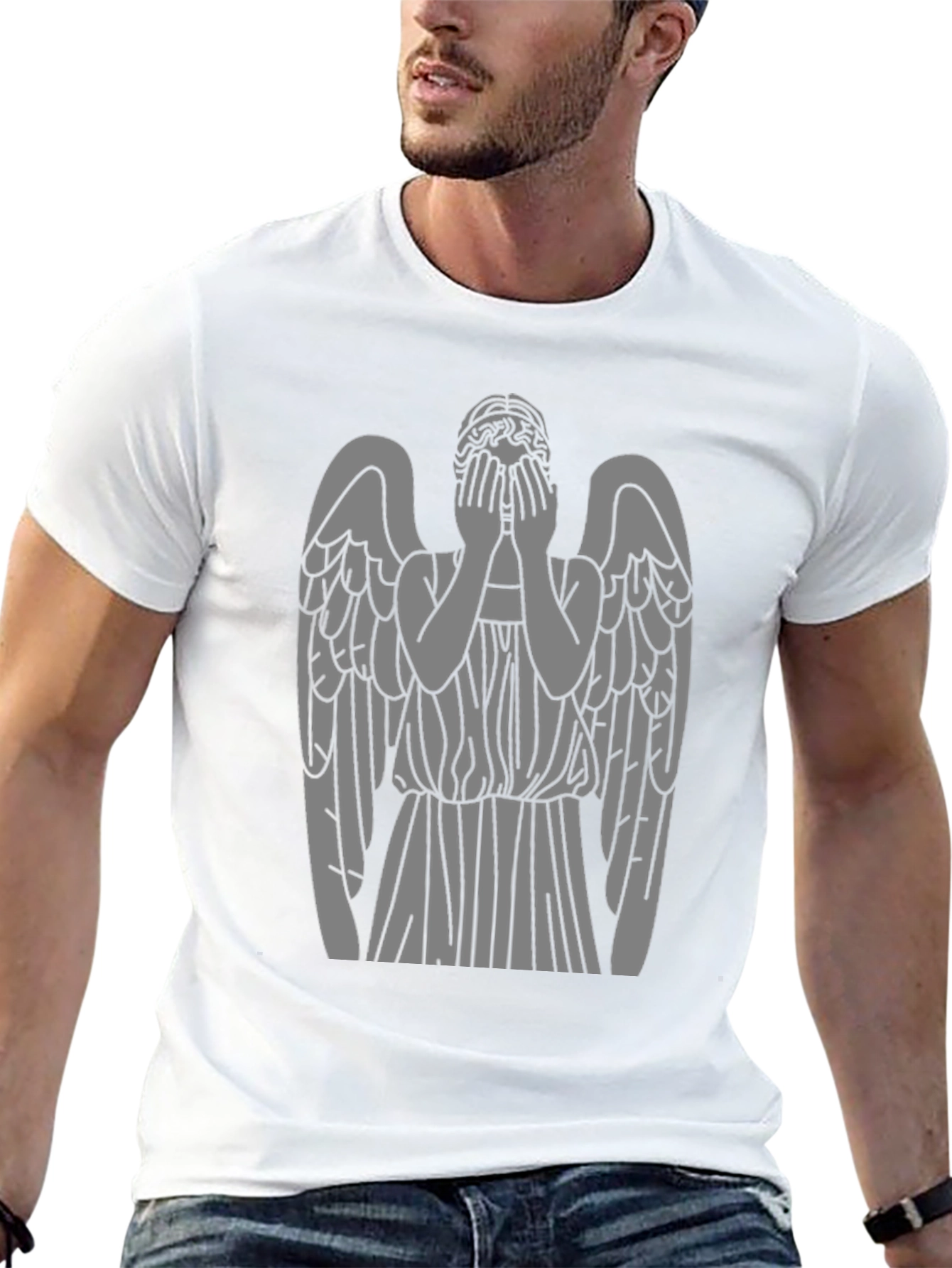 Weeping Angel Graphic T-Shirt - Classic Black Tee