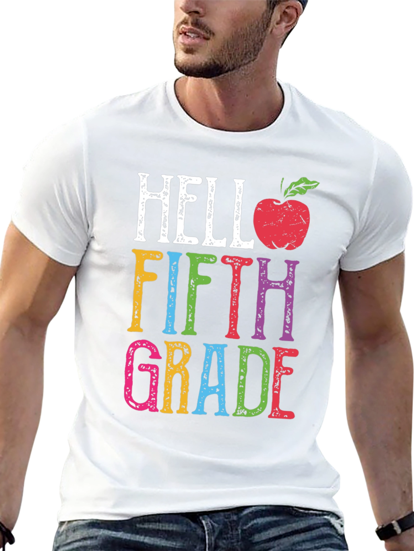 Hello Fifth Grade T-Shirt Back to School Teacher Tee