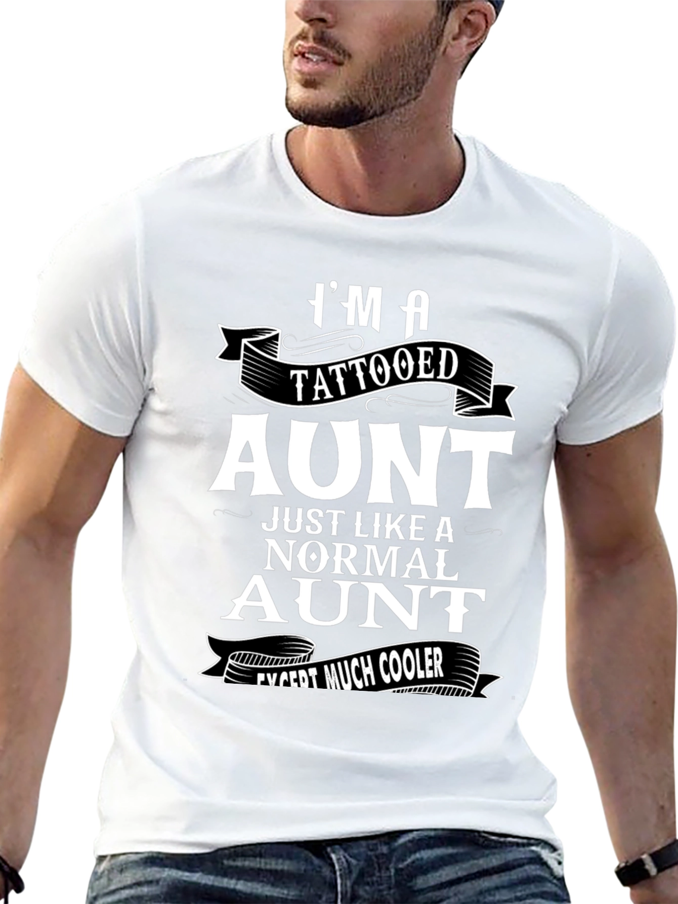 Tattooed Aunt Graphic Tee - Cool Aunt Shirt