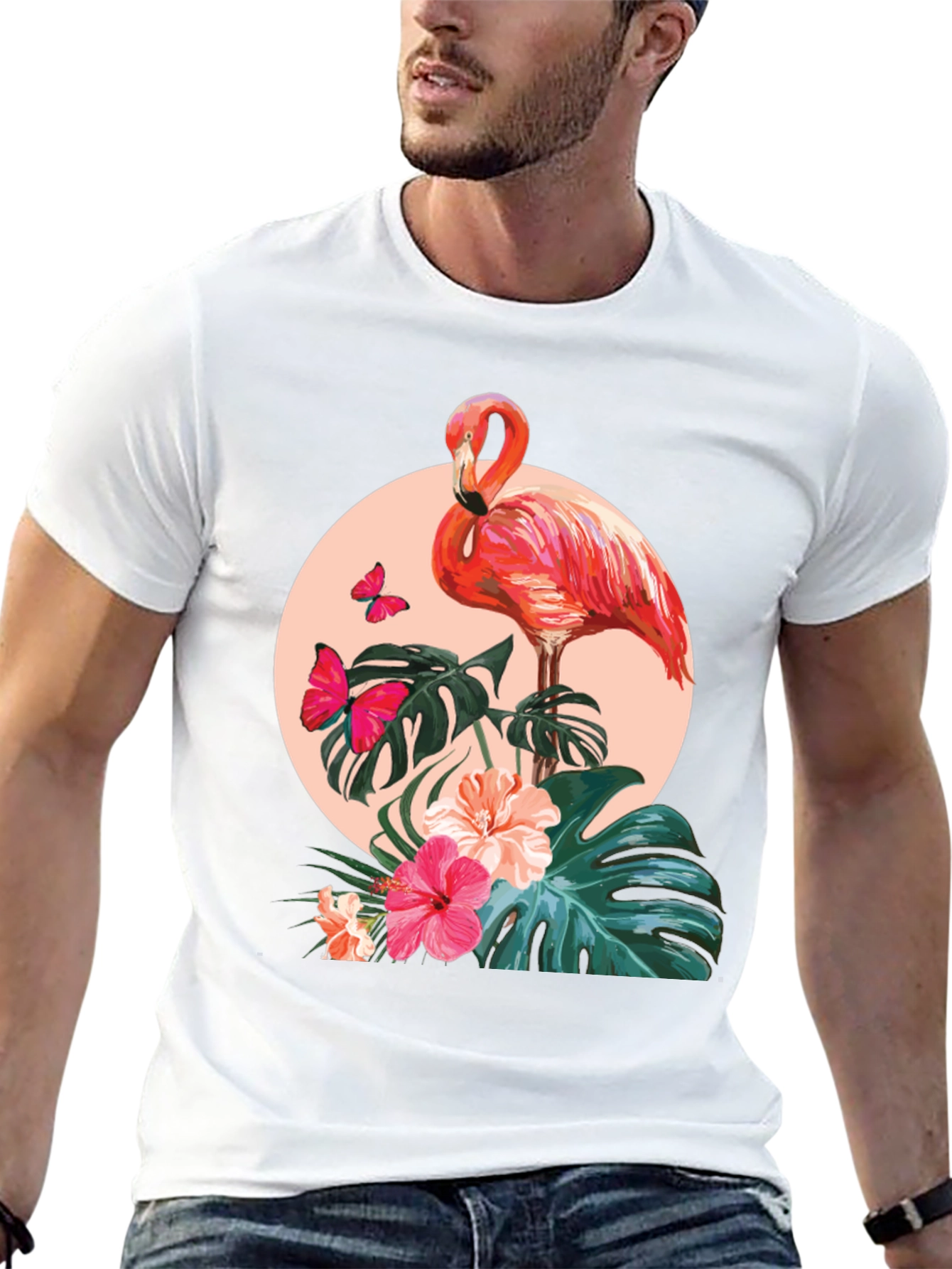 Flamingo Floral T-Shirt - Tropical Vibes