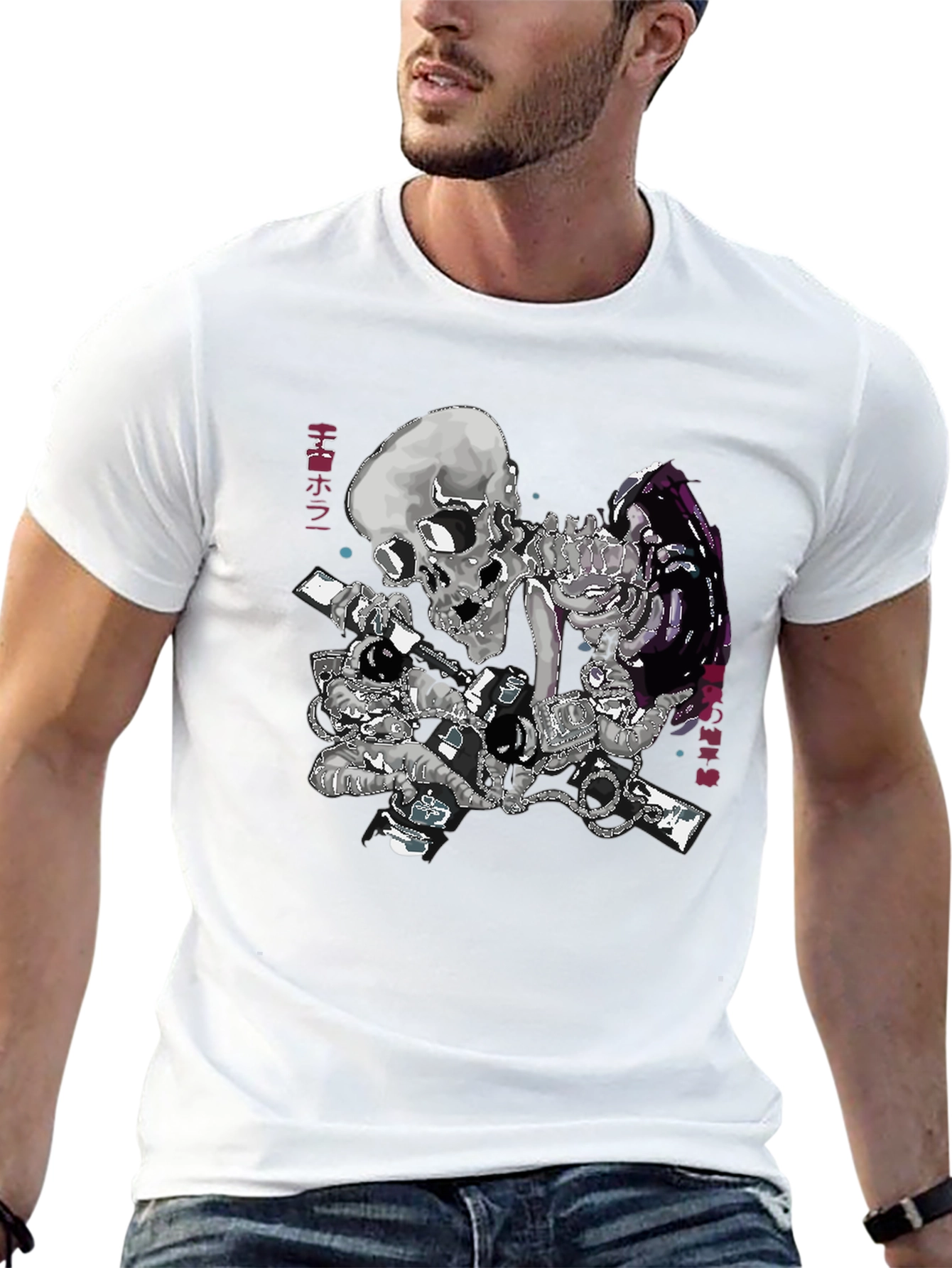 Skull Astronaut Graphic T-Shirt