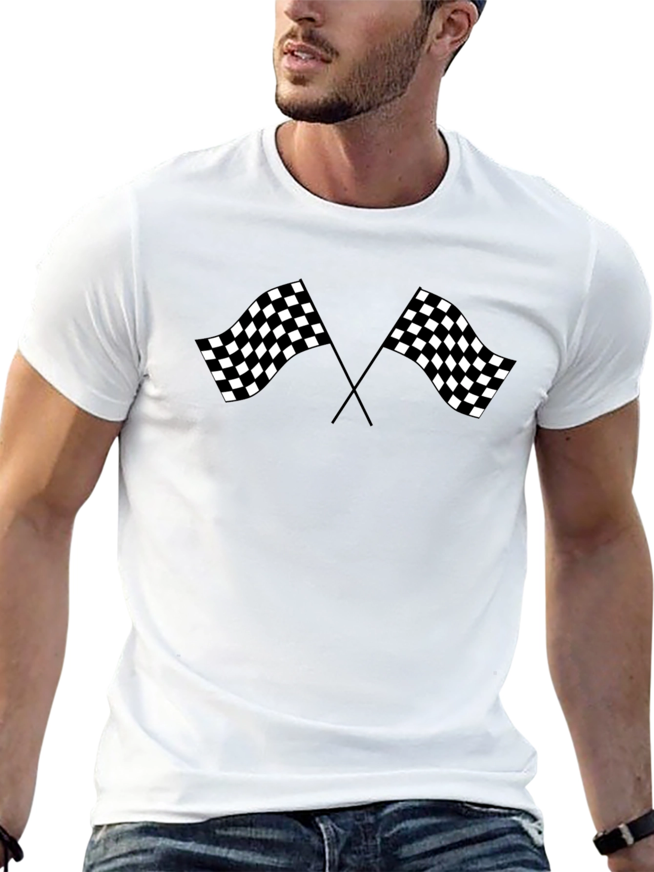 Checkered Flag T-Shirt - Racing Fan Tee