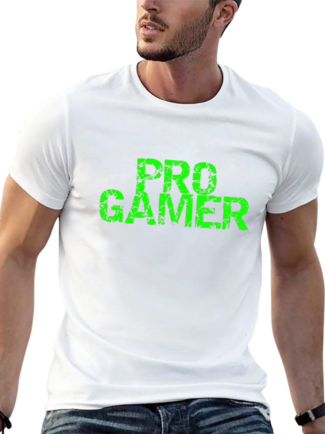 Pro Gamer Black T-Shirt - Distressed Graphic