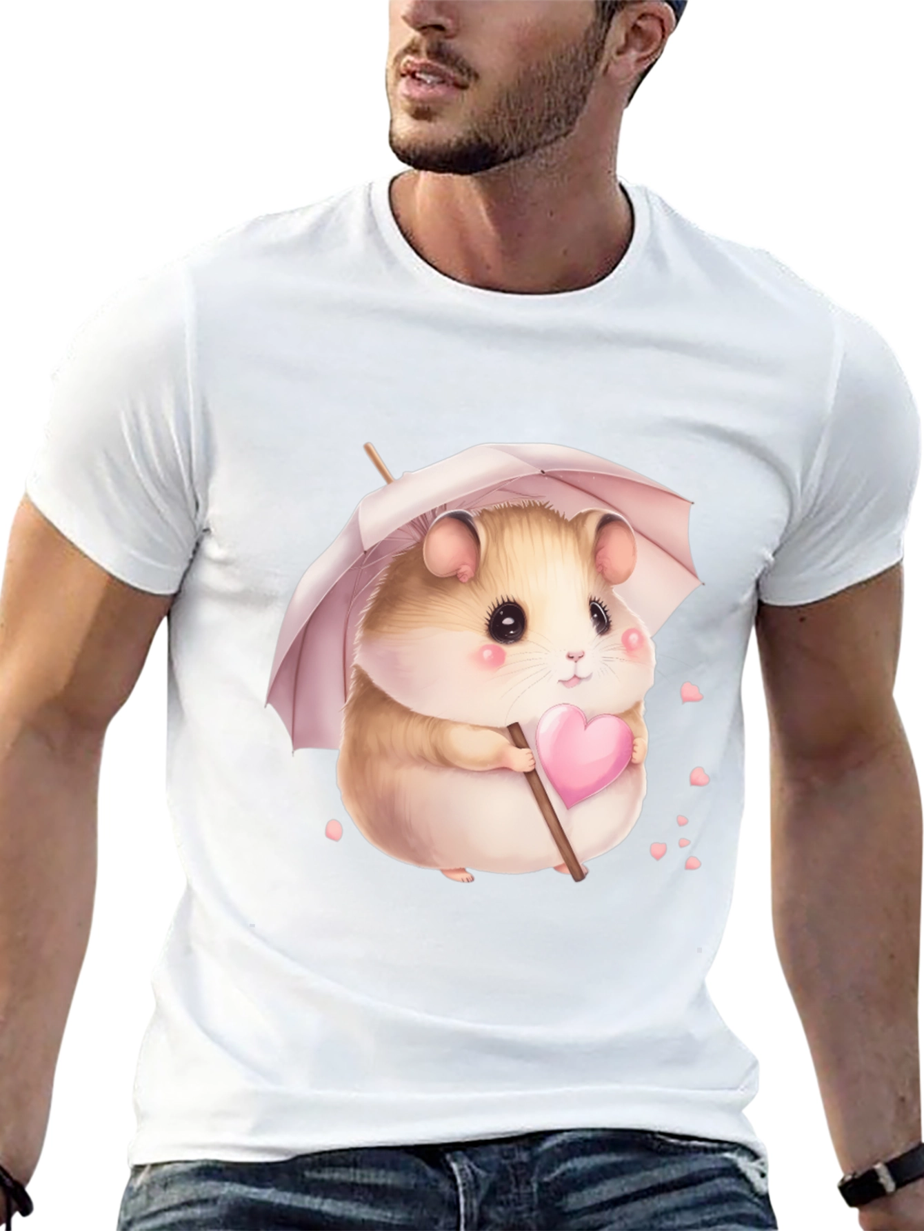 Hamster with Heart Umbrella T-Shirt