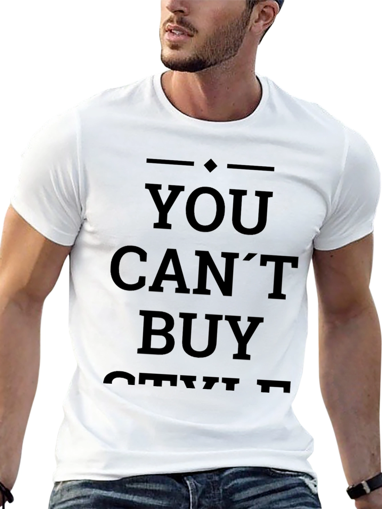 You Cant Buy Style Black Graphic Tee