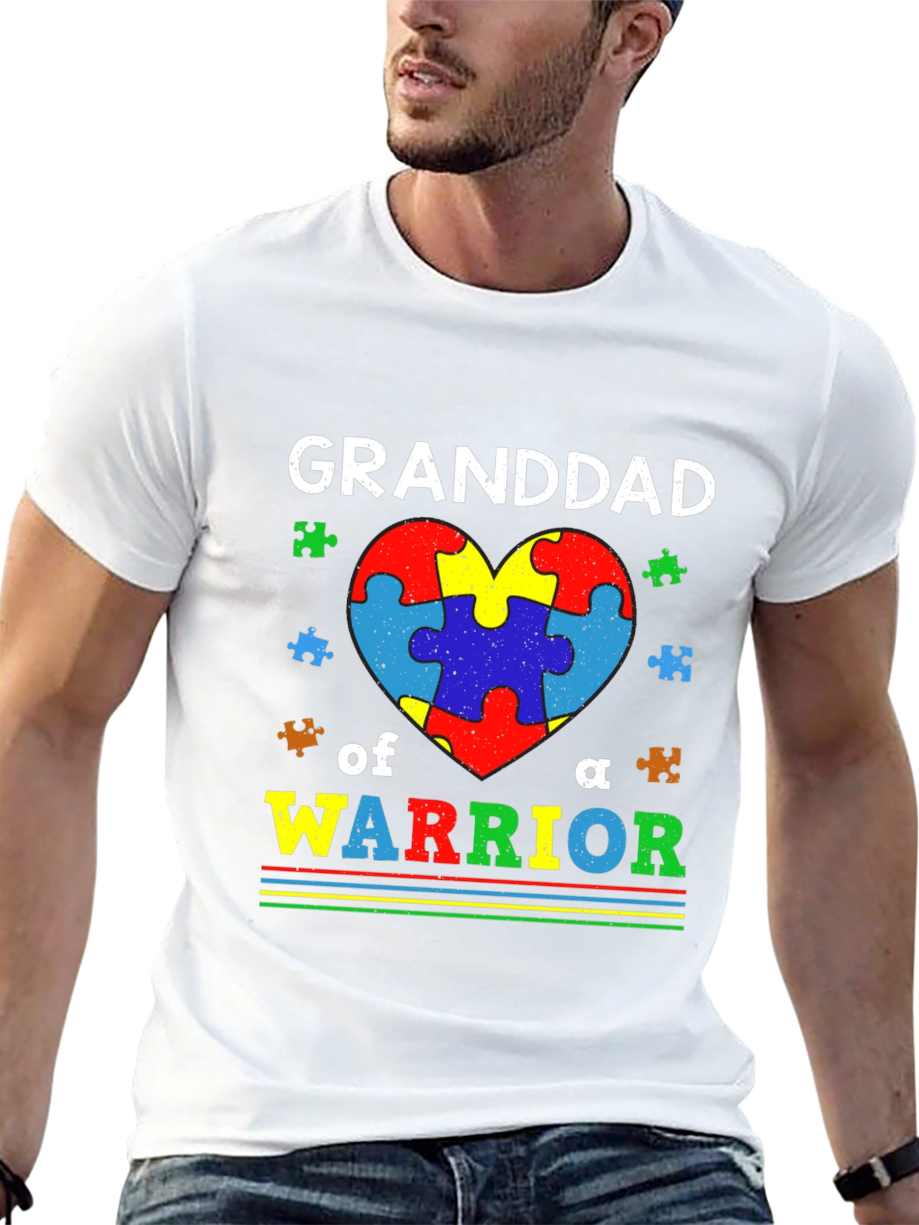 Granddad of a Warrior Autism Awareness T-Shirt