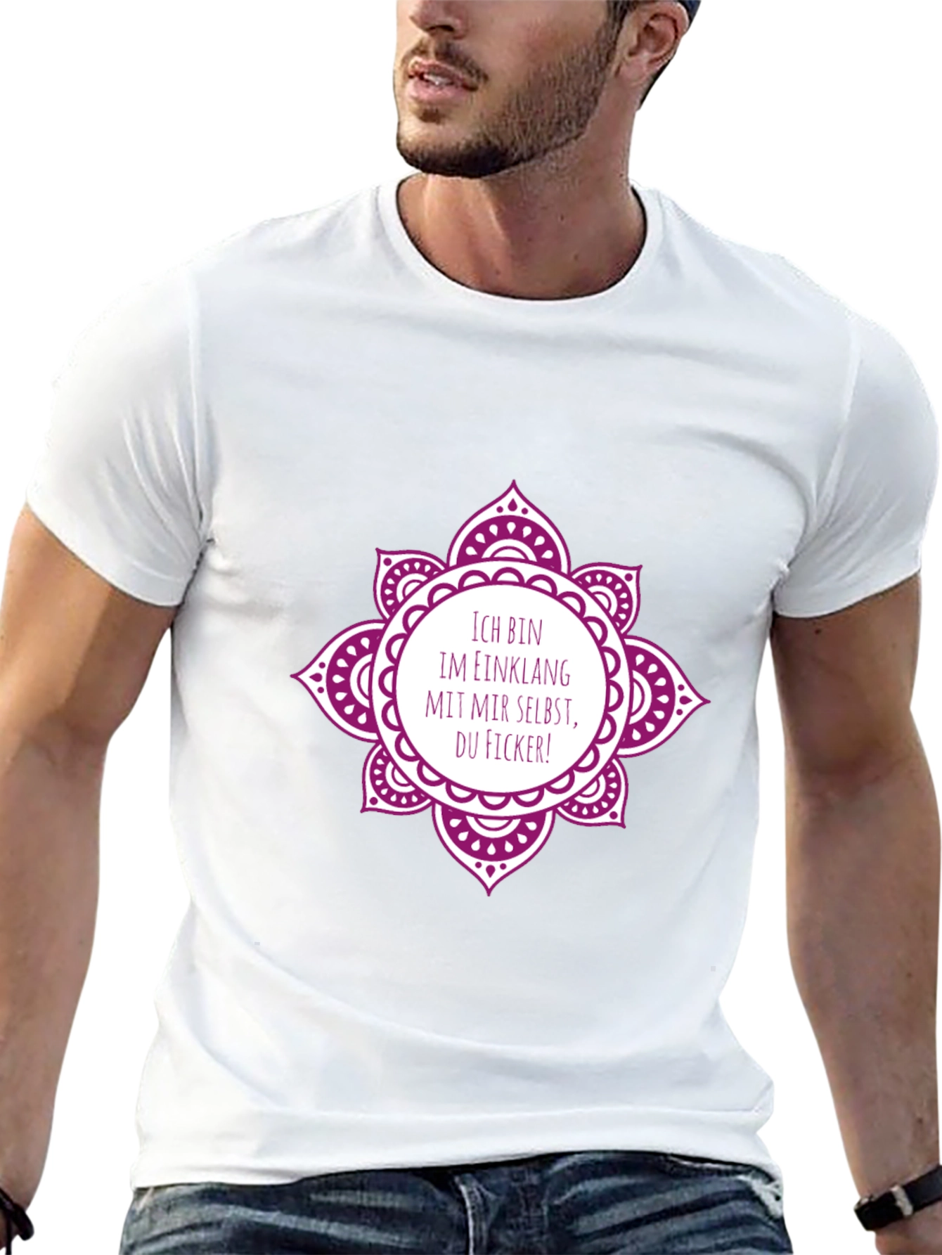 Ich Bin Im Einklang T-Shirt - Mandala Design