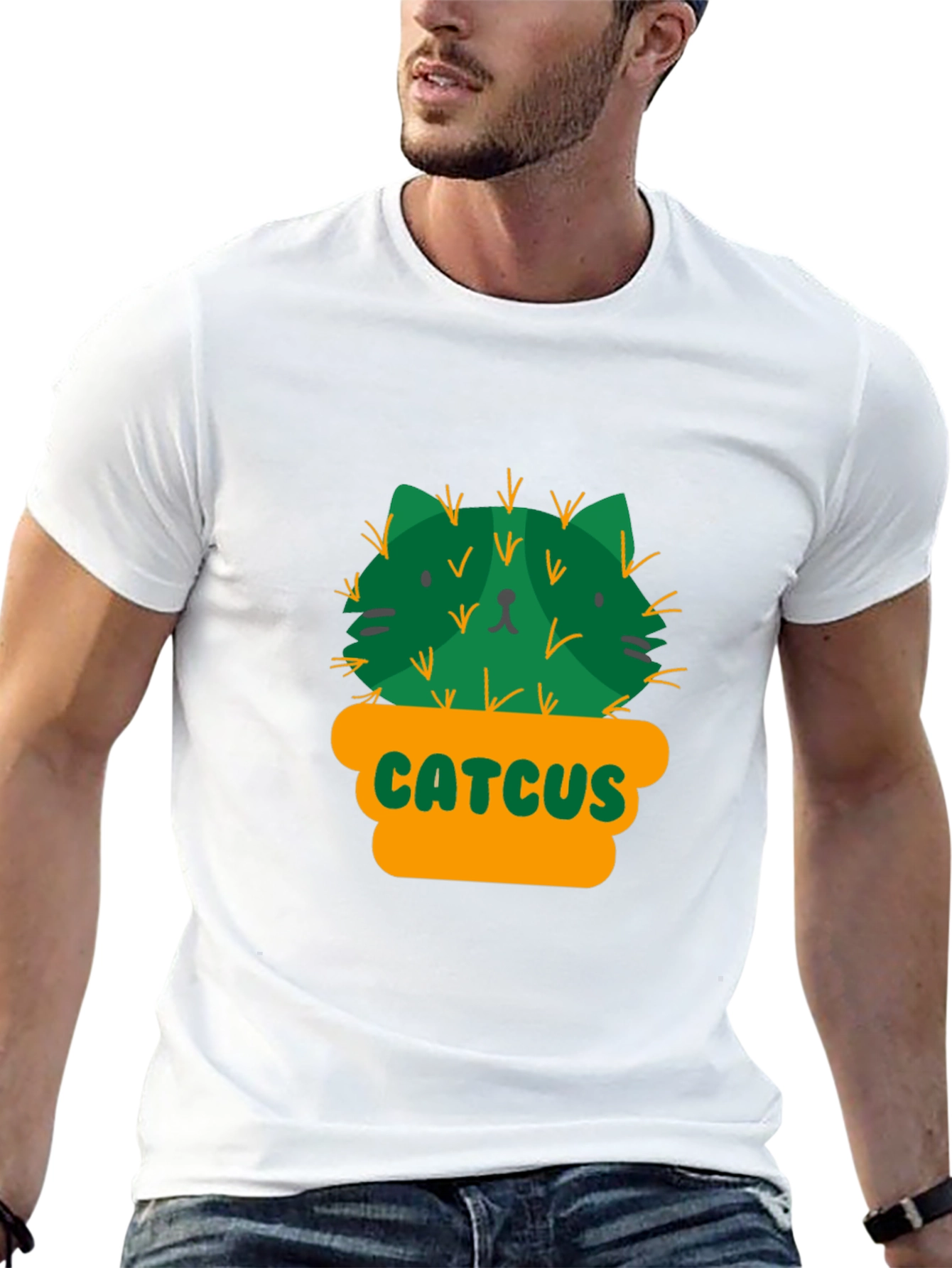 Catcus T-Shirt - Funny Cactus Cat Graphic Tee
