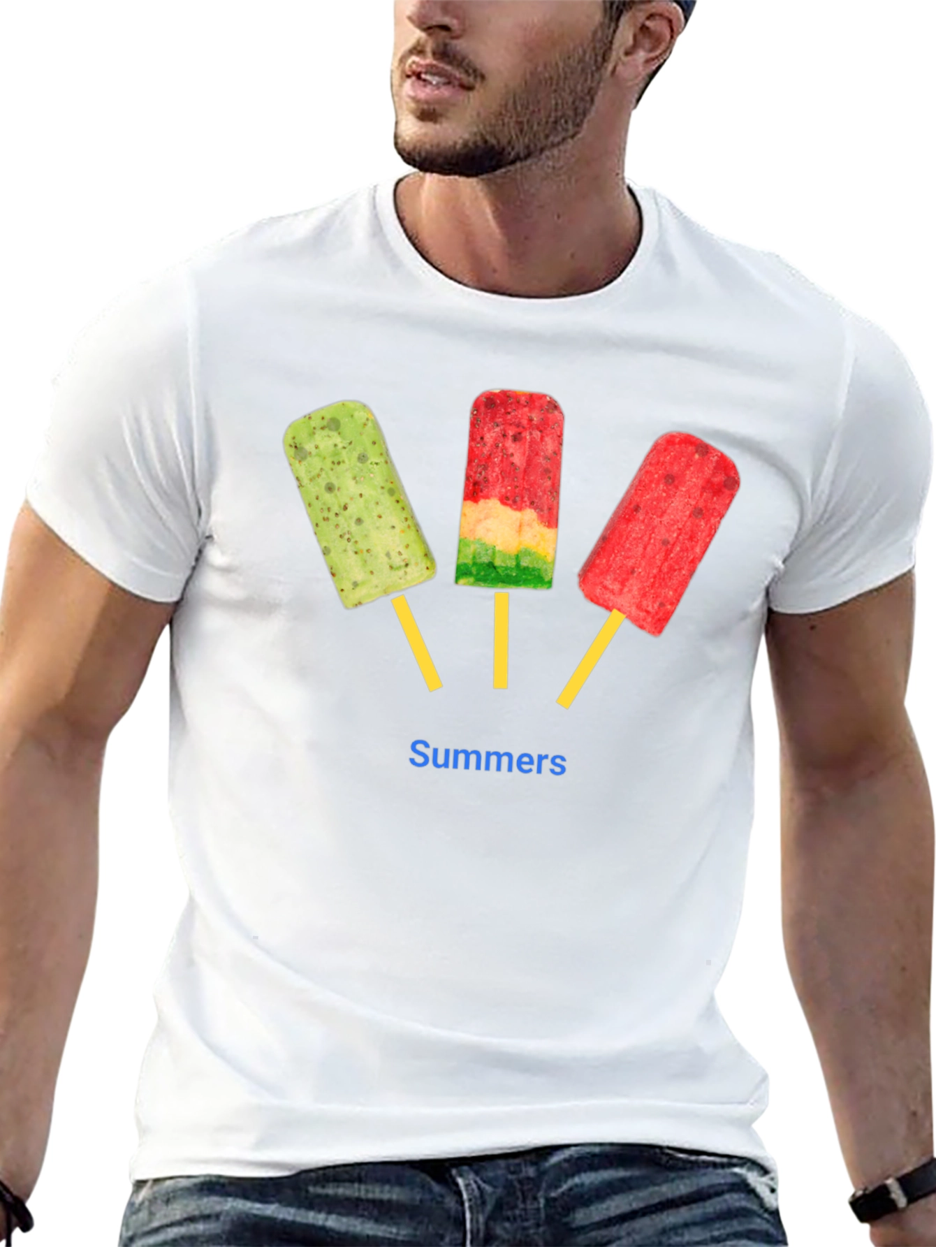 Summers Popsicle Graphic T-Shirt - Black