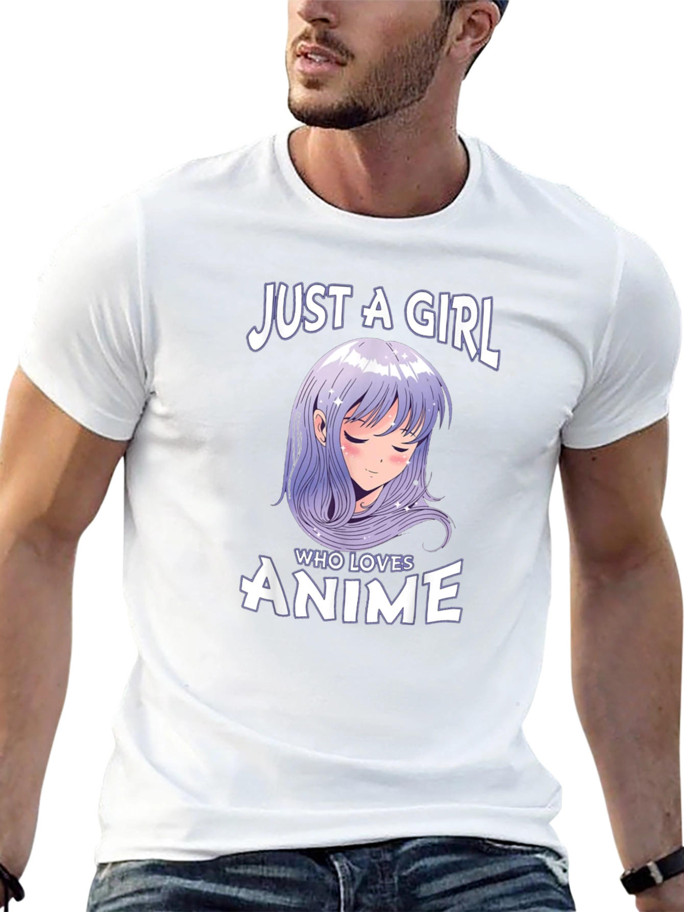 Just A Girl Who Loves Anime Black T-Shirt