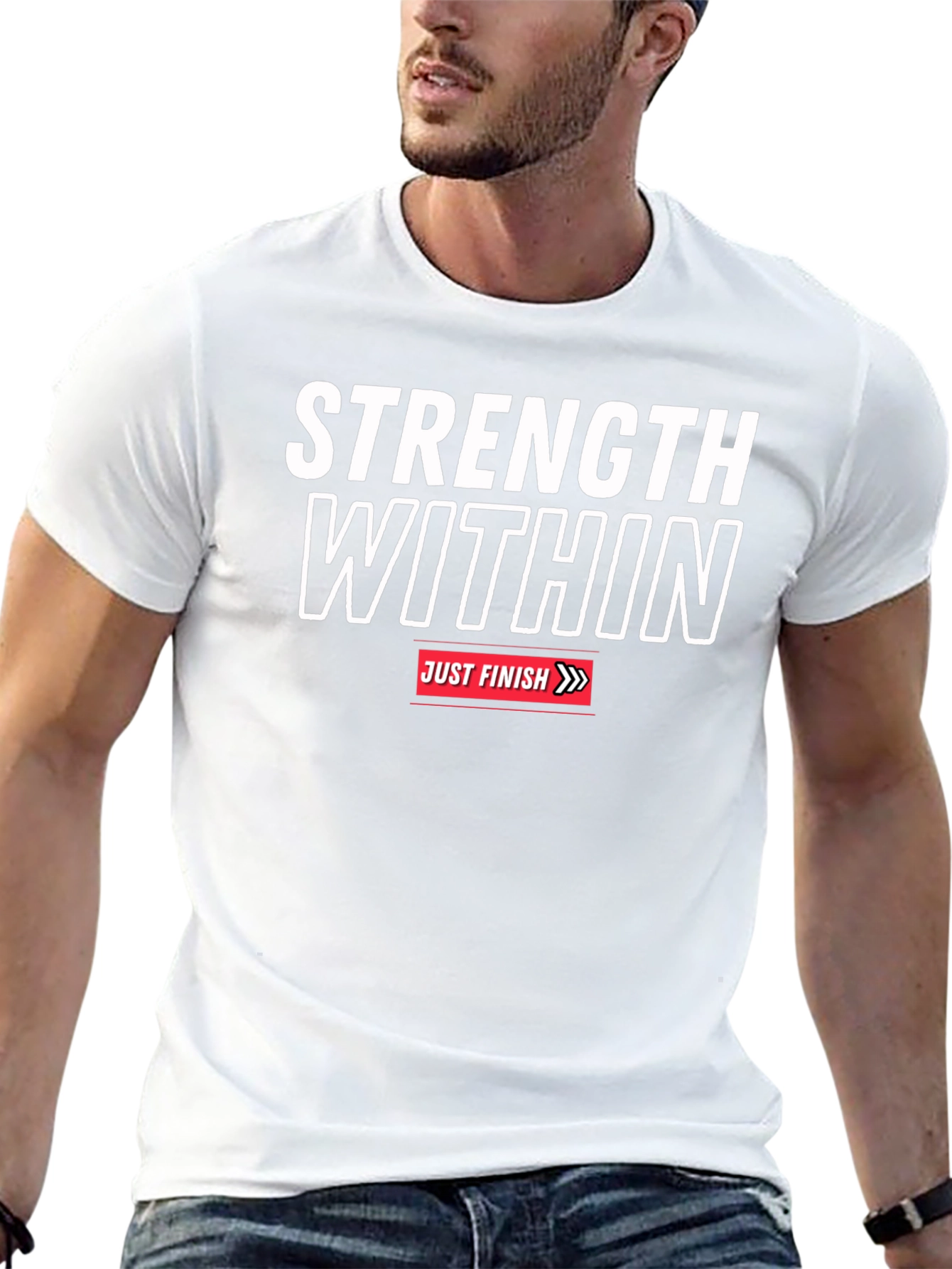 Strength Within Just Finish Graphic T-Shirt
