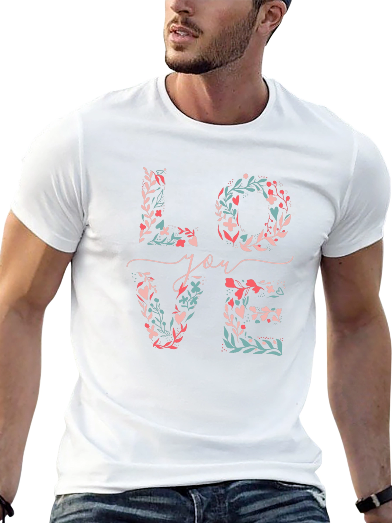 Floral LOVE You T-Shirt - Stylish & Unique