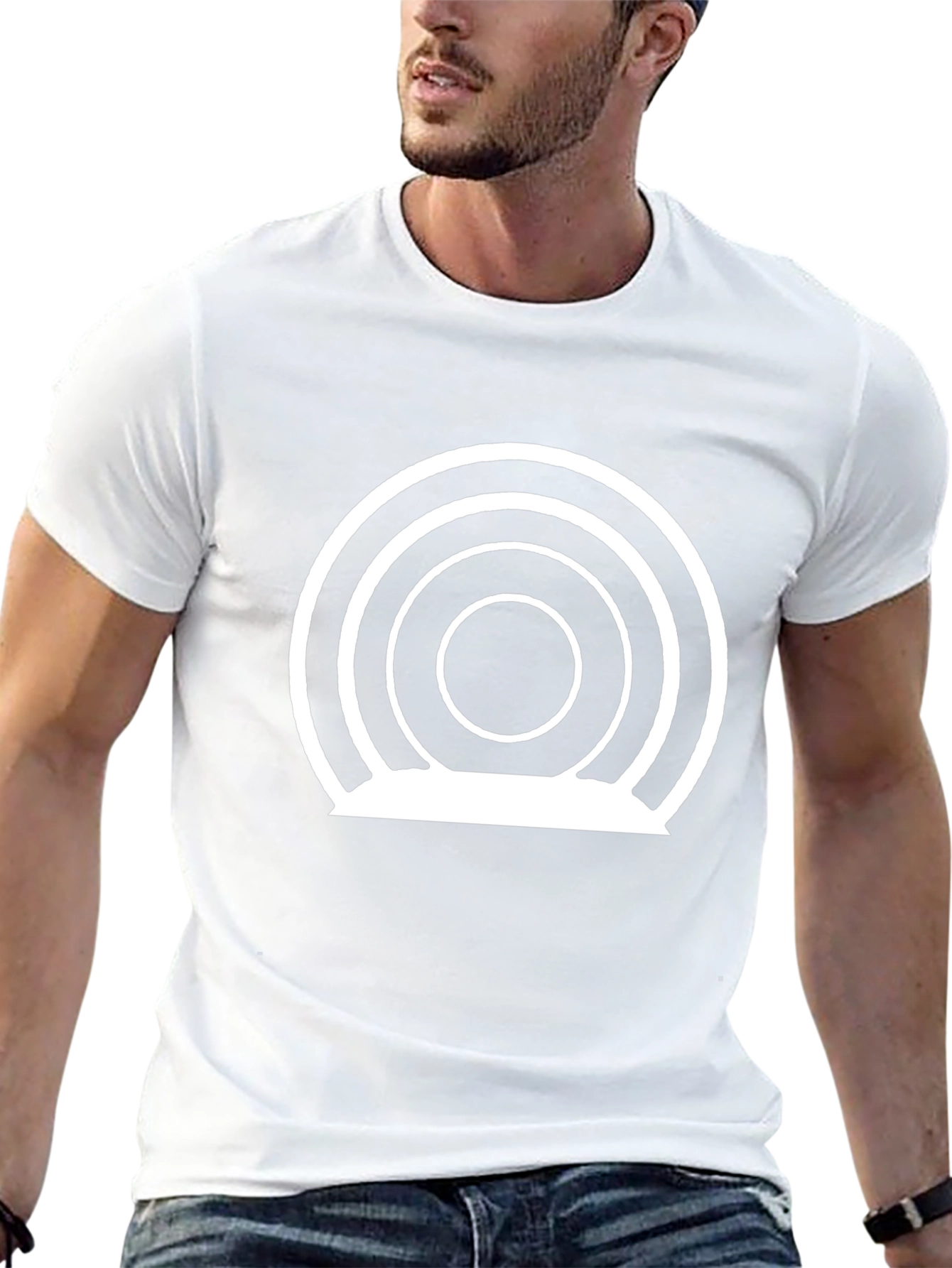 Abstract Target Graphic T-Shirt - Black