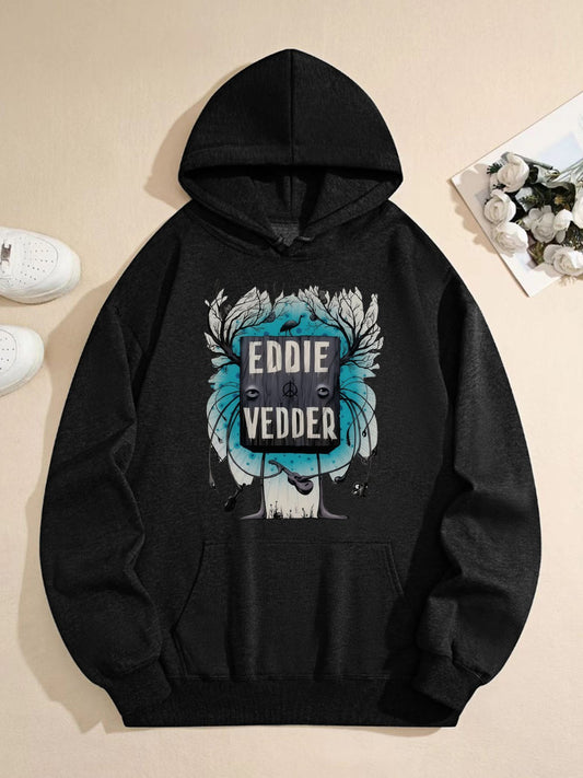 Vintage Rock-Inspired Hoodie – Retro TV Art Graphic Pullover for Men & Women, Music Festival Casual Streetwear