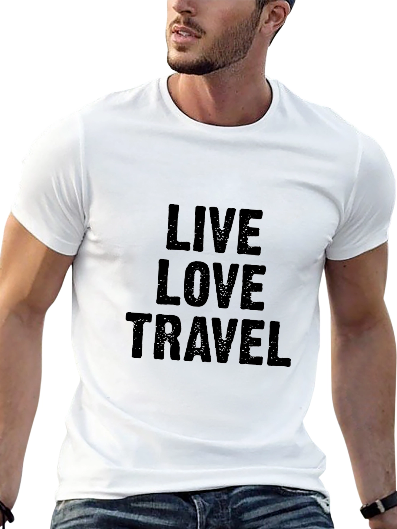 Live Love Travel Black Graphic Tee
