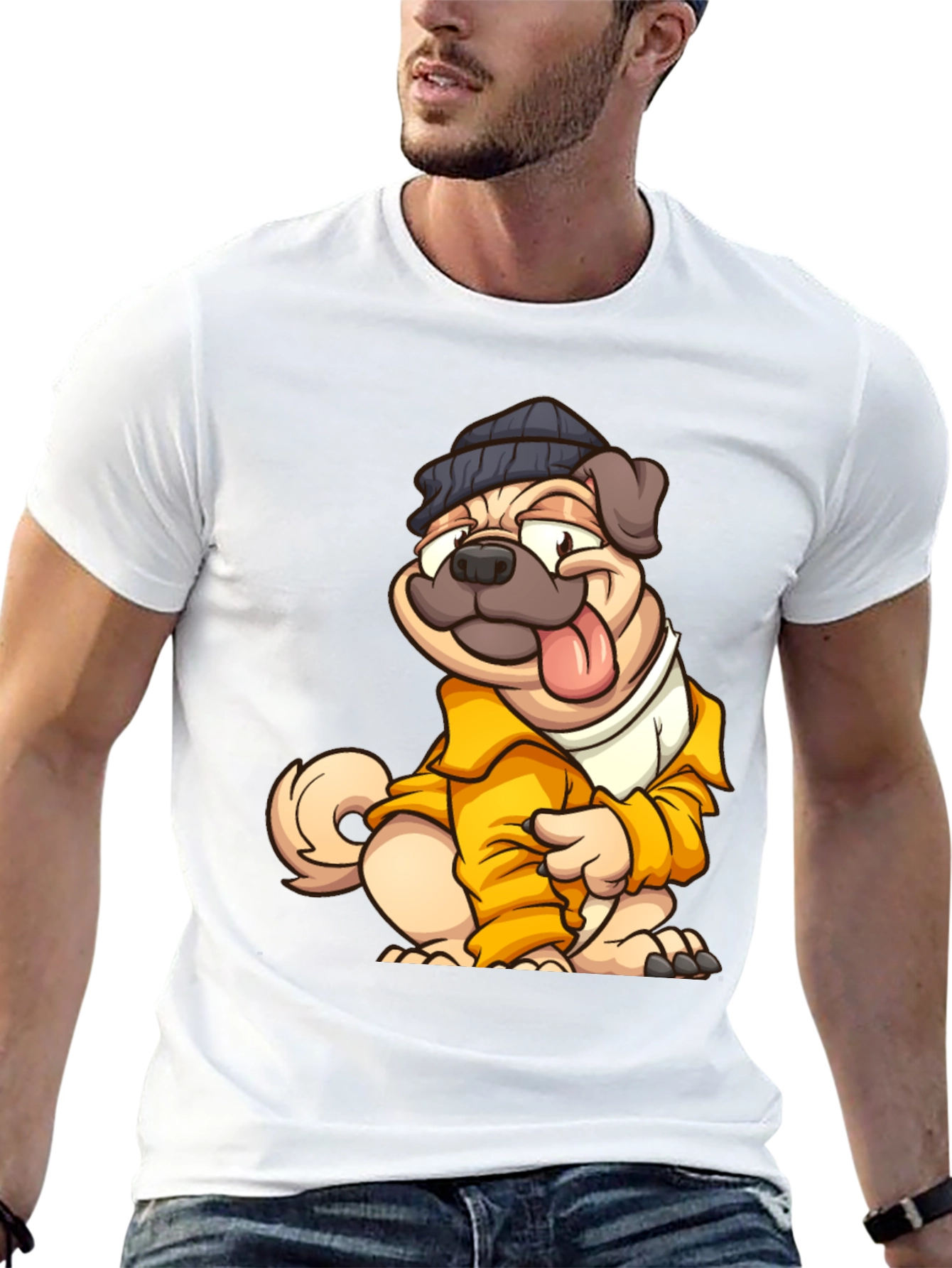 Cool Cartoon Pug T-Shirt