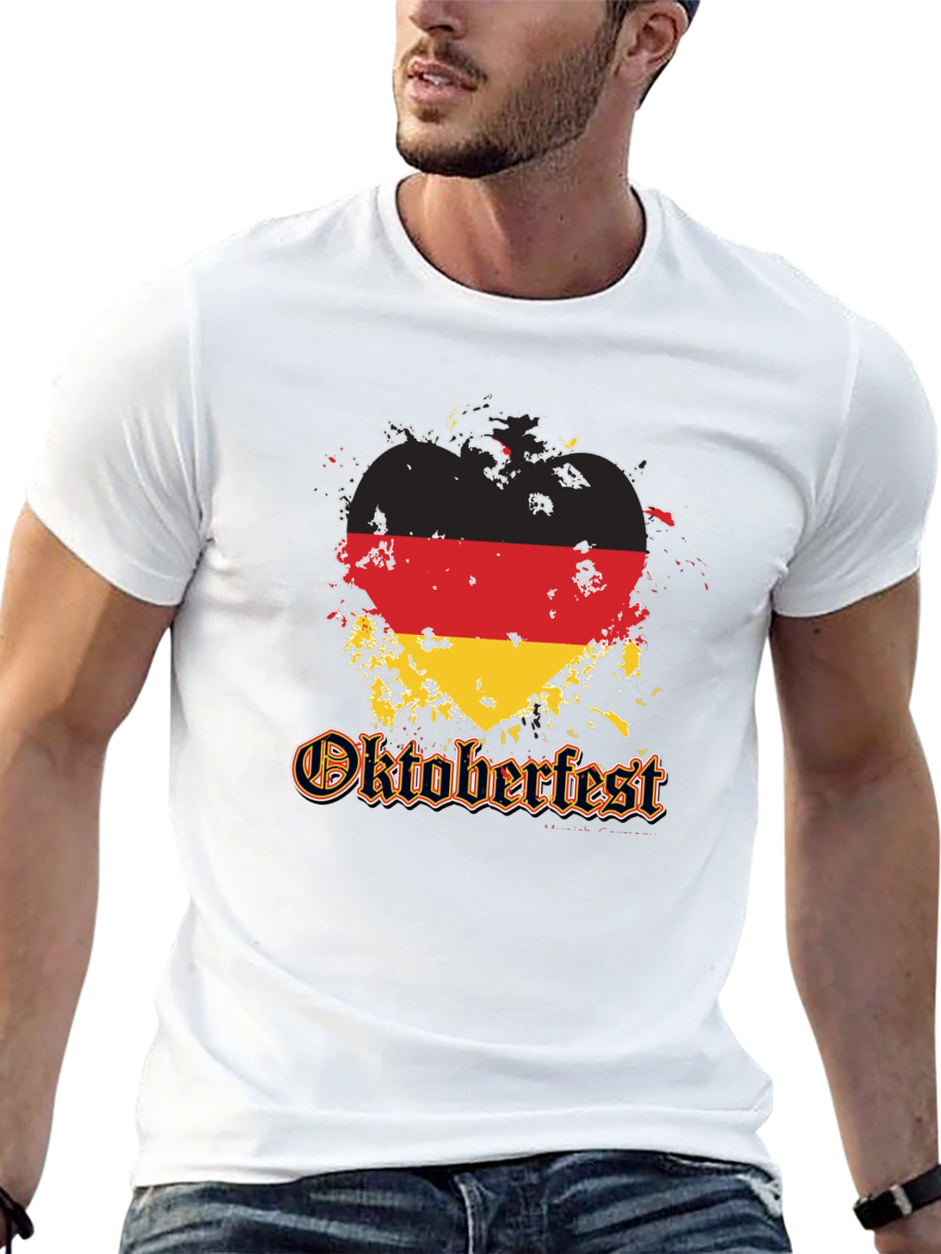 Oktoberfest Germany Flag Heart T-Shirt
