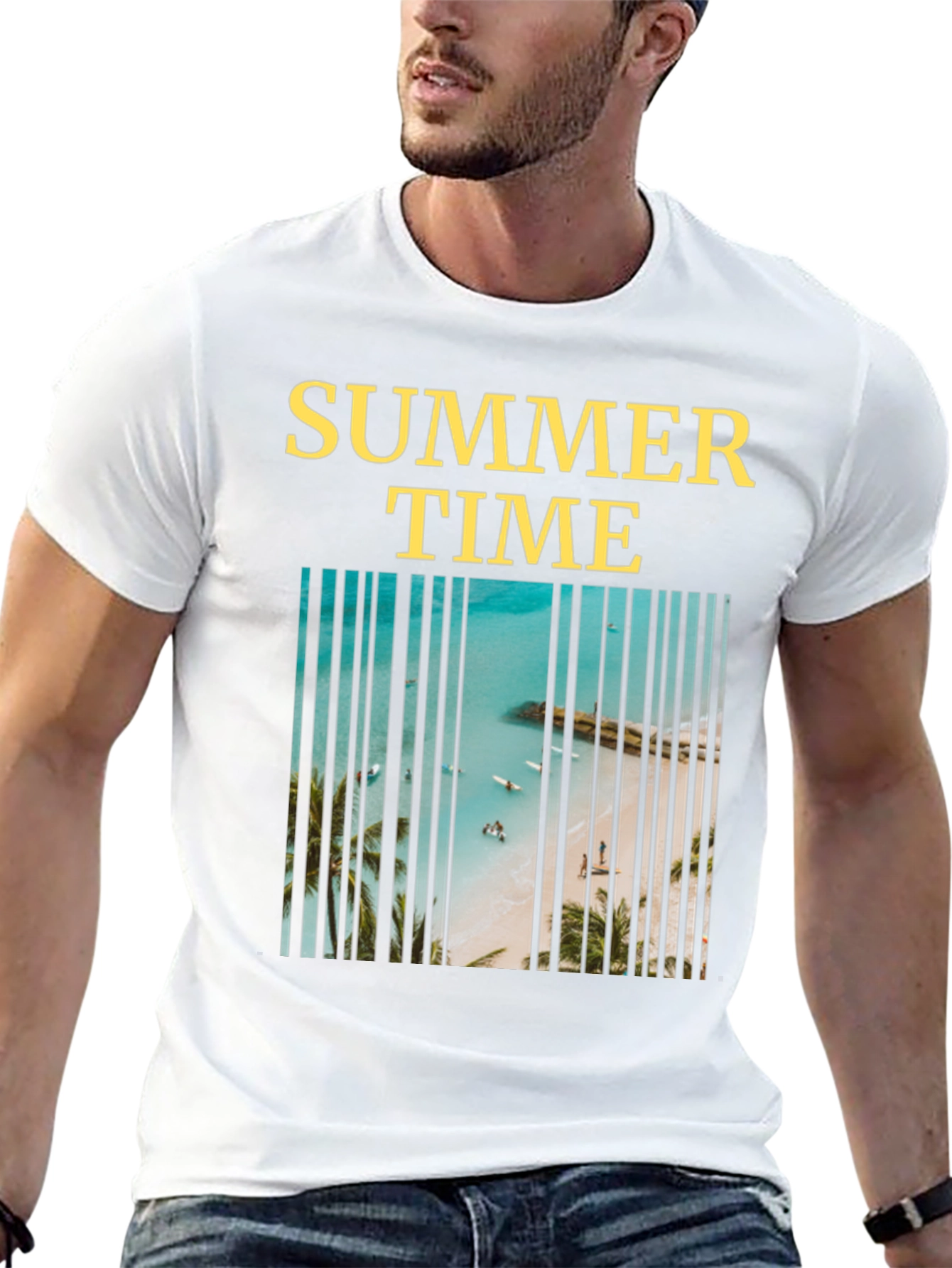 Summer Time Beach Barcode T-Shirt