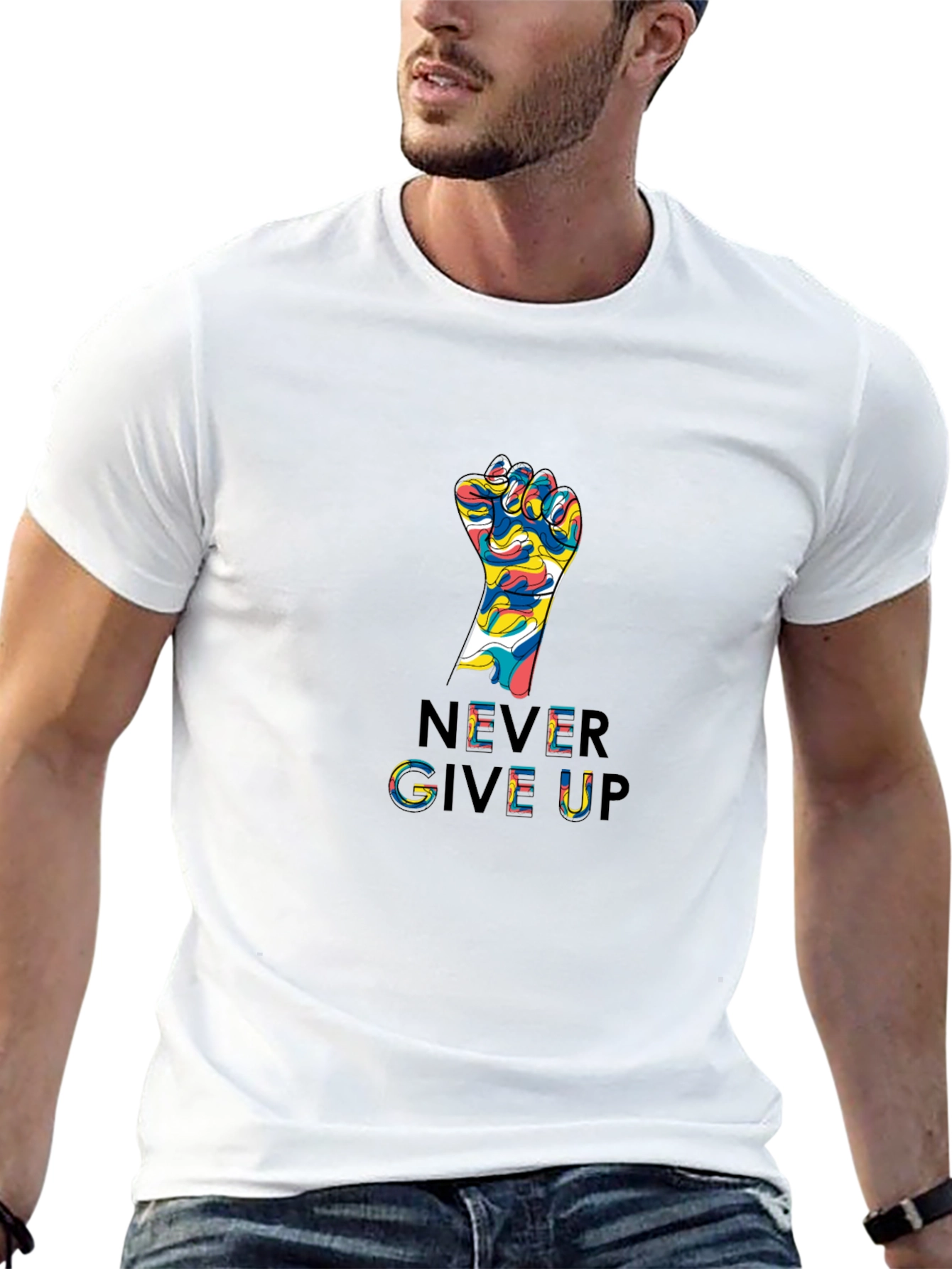 Never Give Up Graphic T-Shirt