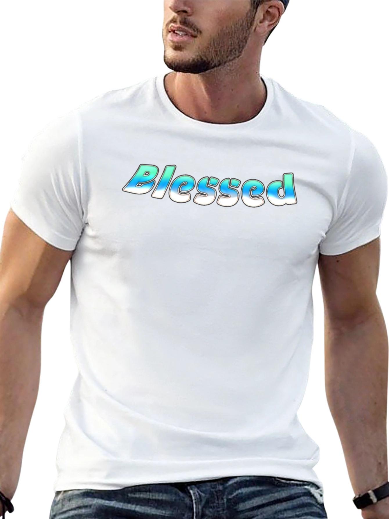 Blessed Graphic Tee - Black Cotton Comfort
