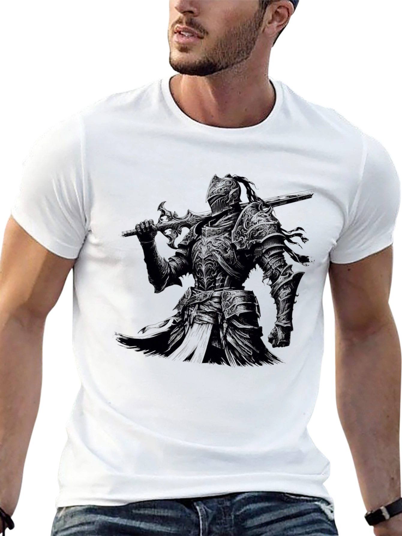 Dark Knight Graphic Print Black T-Shirt