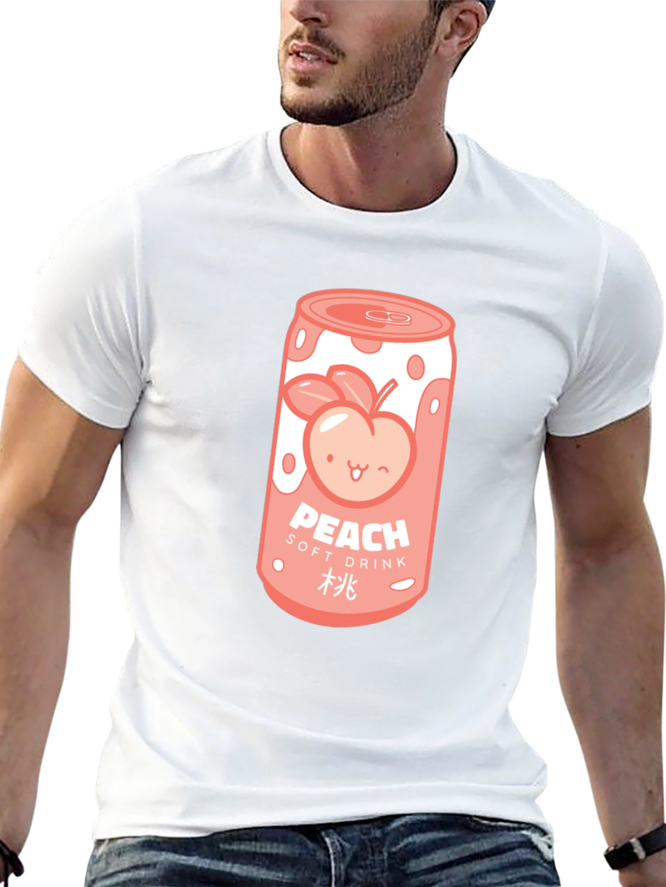 Peach Soft Drink Graphic T-Shirt