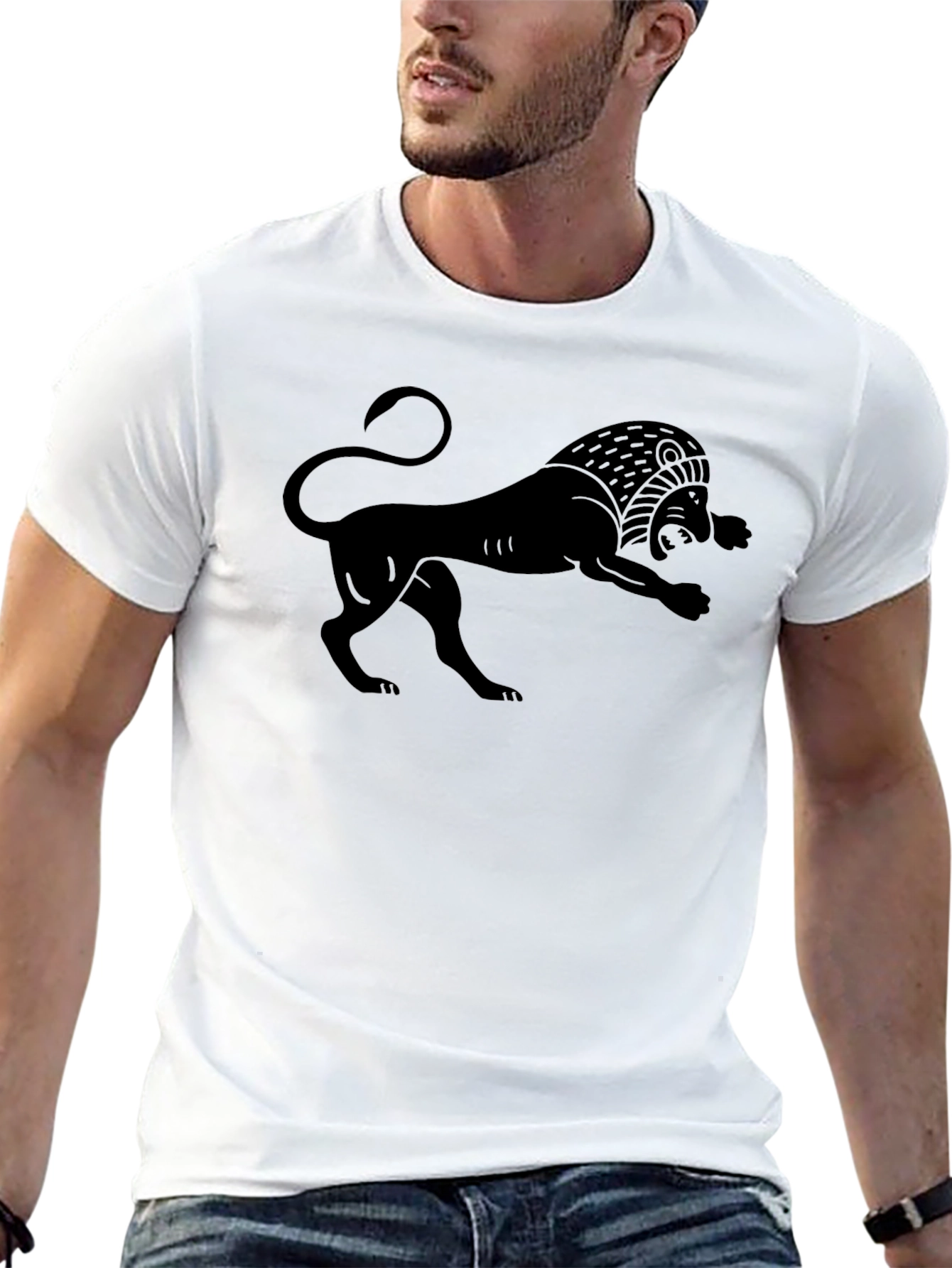 Black Lion Graphic Tee - Classic Style