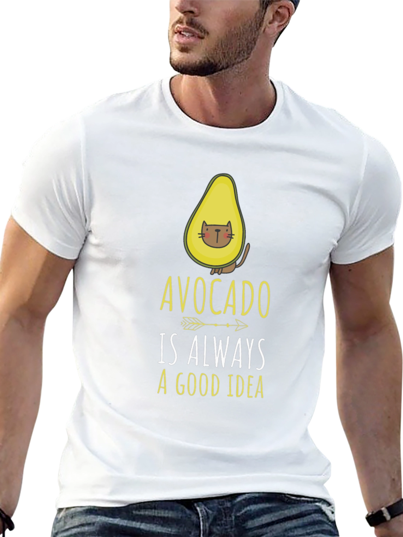 Avocado Cat T-Shirt - Always a Good Idea!