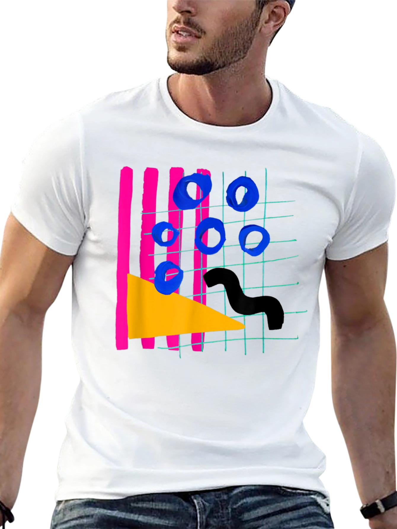 Retro 80s Geometric Graphic Tee
