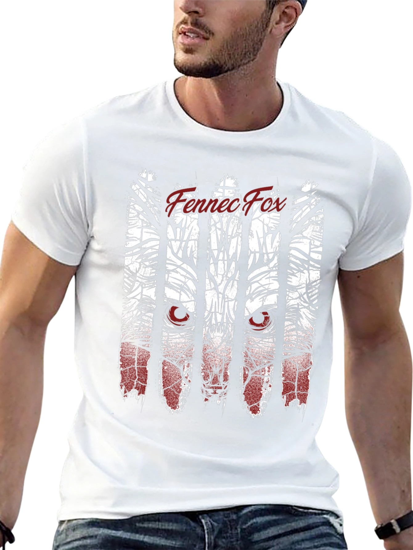 Fennec Fox Graphic T-Shirt - Unique Animal Print Tee
