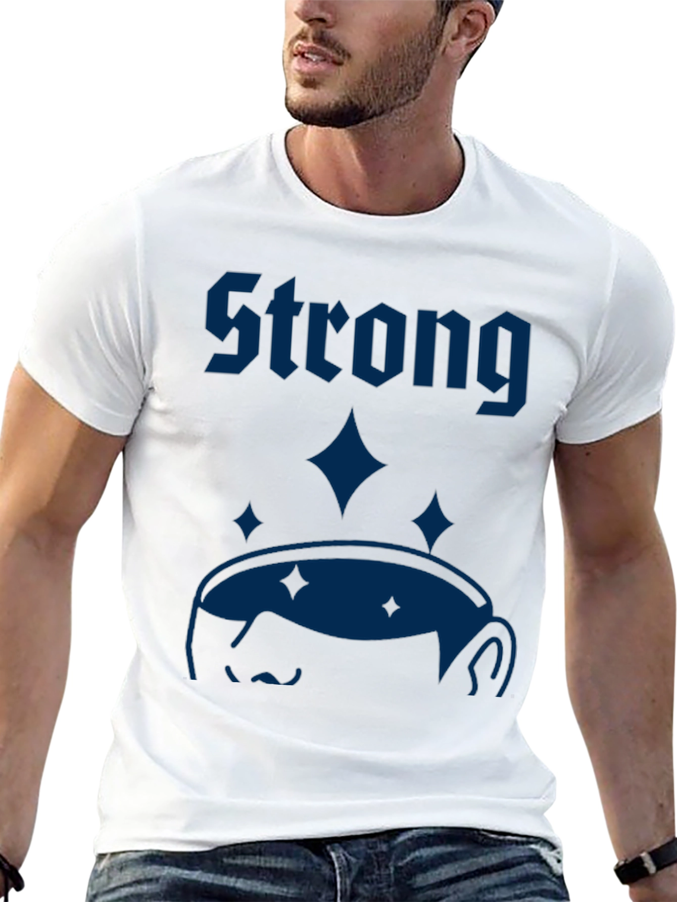 Strong Graphic T-Shirt - Mens Black Tee