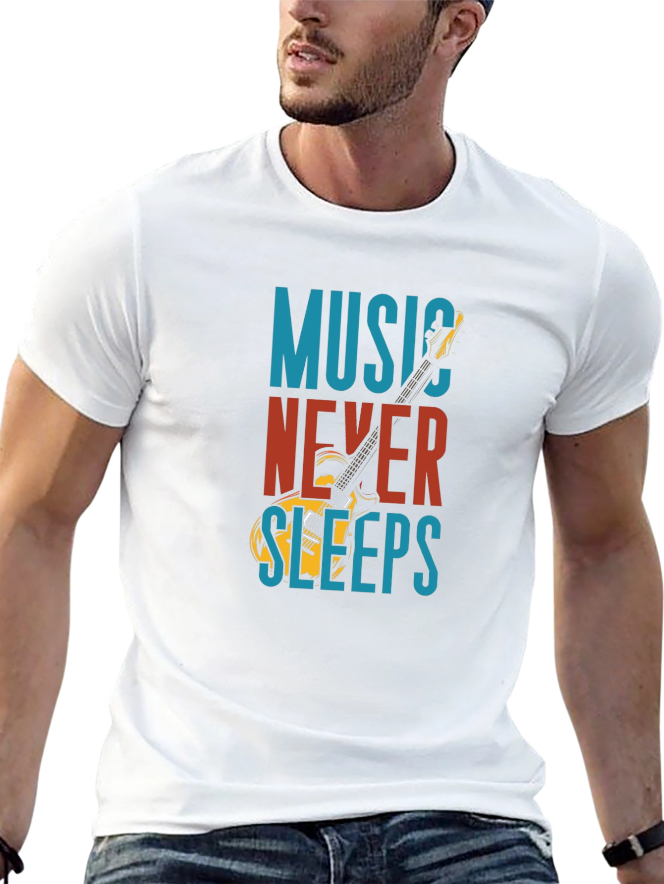 Music Never Sleeps Graphic T-Shirt