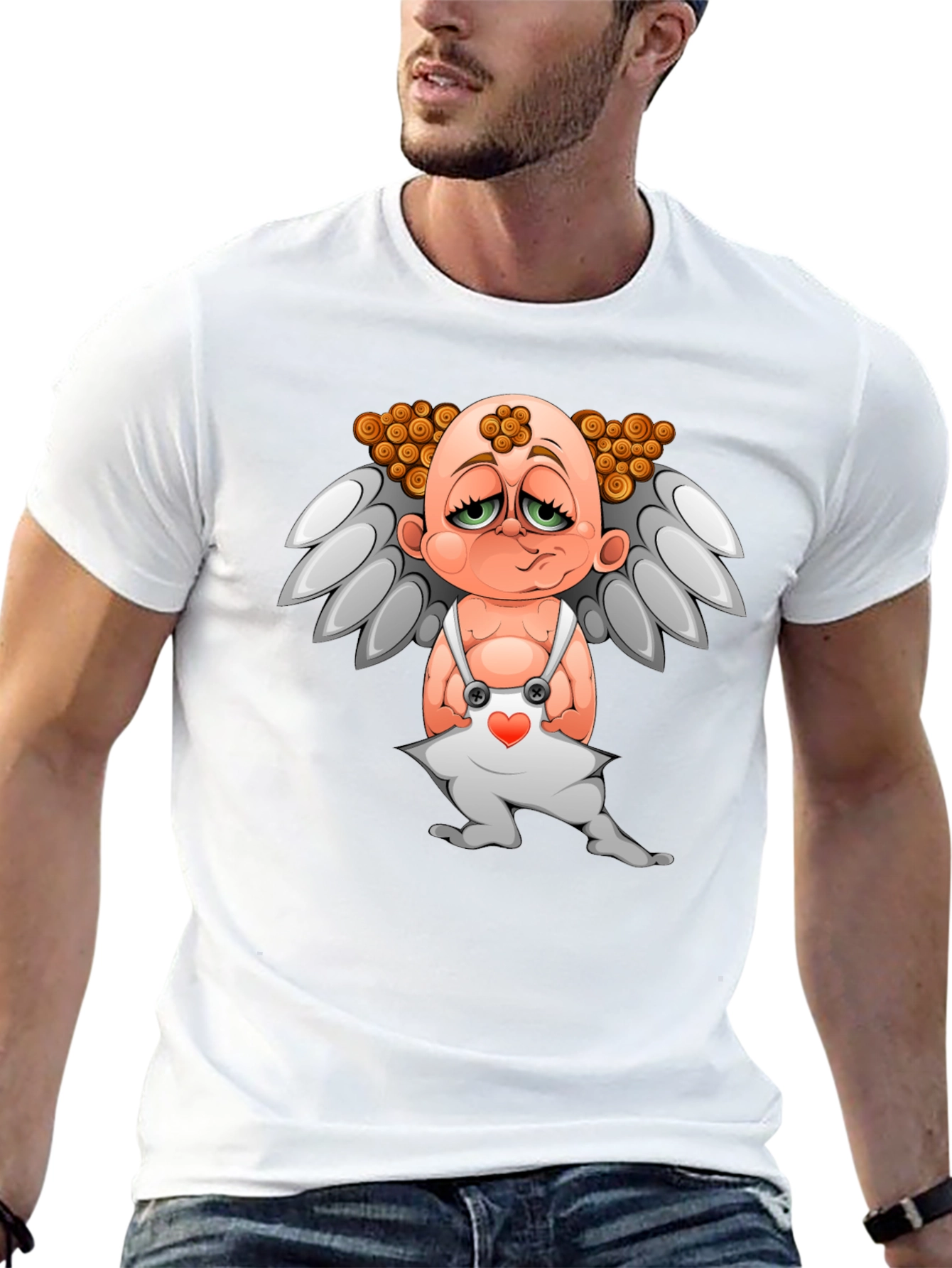 Cupid T-Shirt - Graphic Tee - Black Cotton Blend