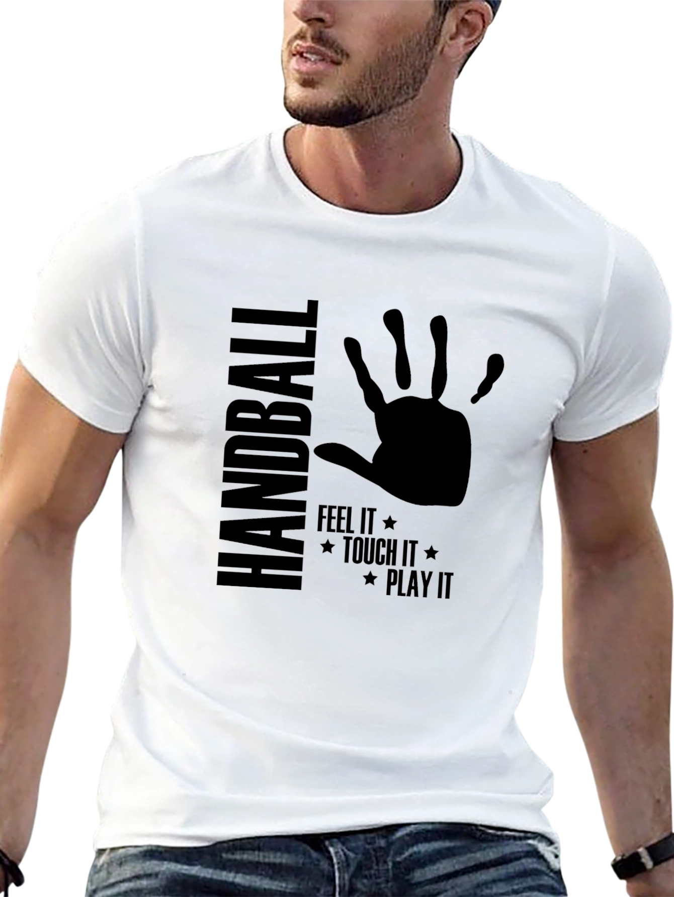 Handball Feel It Play It Black T-Shirt