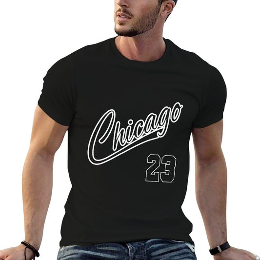 Unisex 100% Cotton Short Sleeve T-Shirt – Chicago 23 Graphic Tee – Casual Streetwear Summer Top for Men and Women
