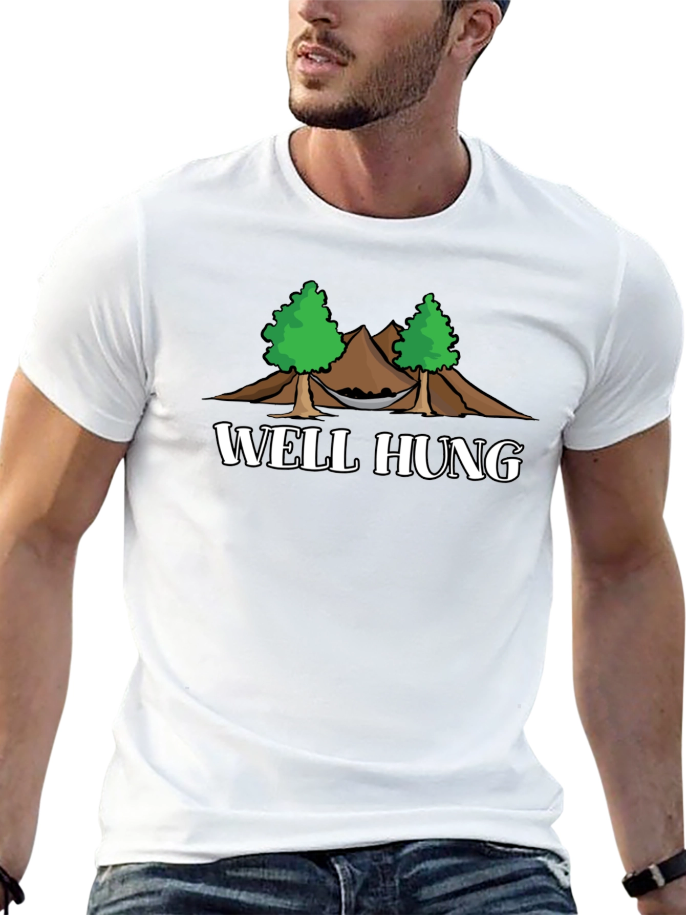 Well Hung Hammock T-Shirt - Funny Camping Graphic Tee