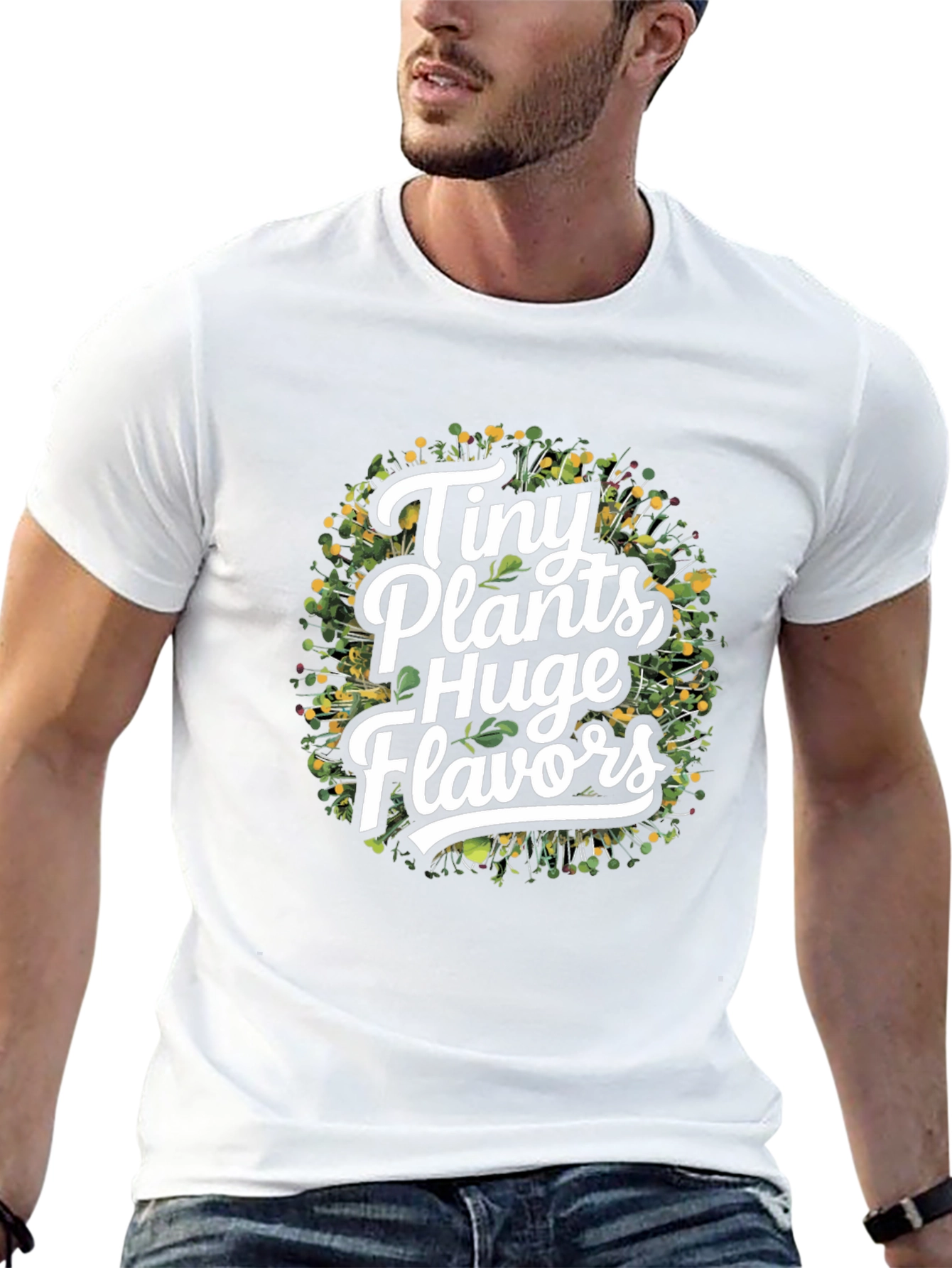 Tiny Plants Huge Flavors Black T-Shirt