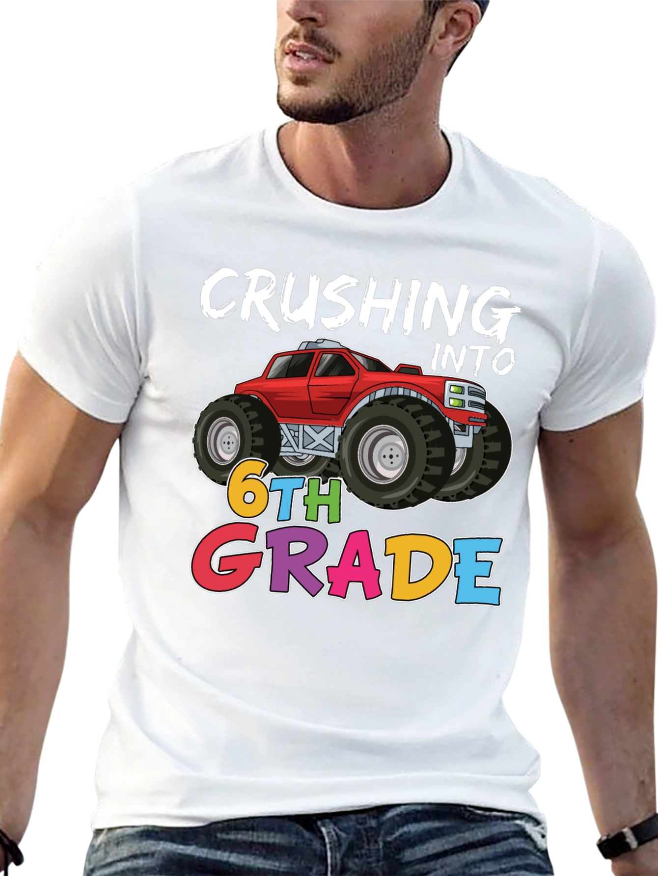 Crushing Into 6th Grade Monster Truck T-Shirt