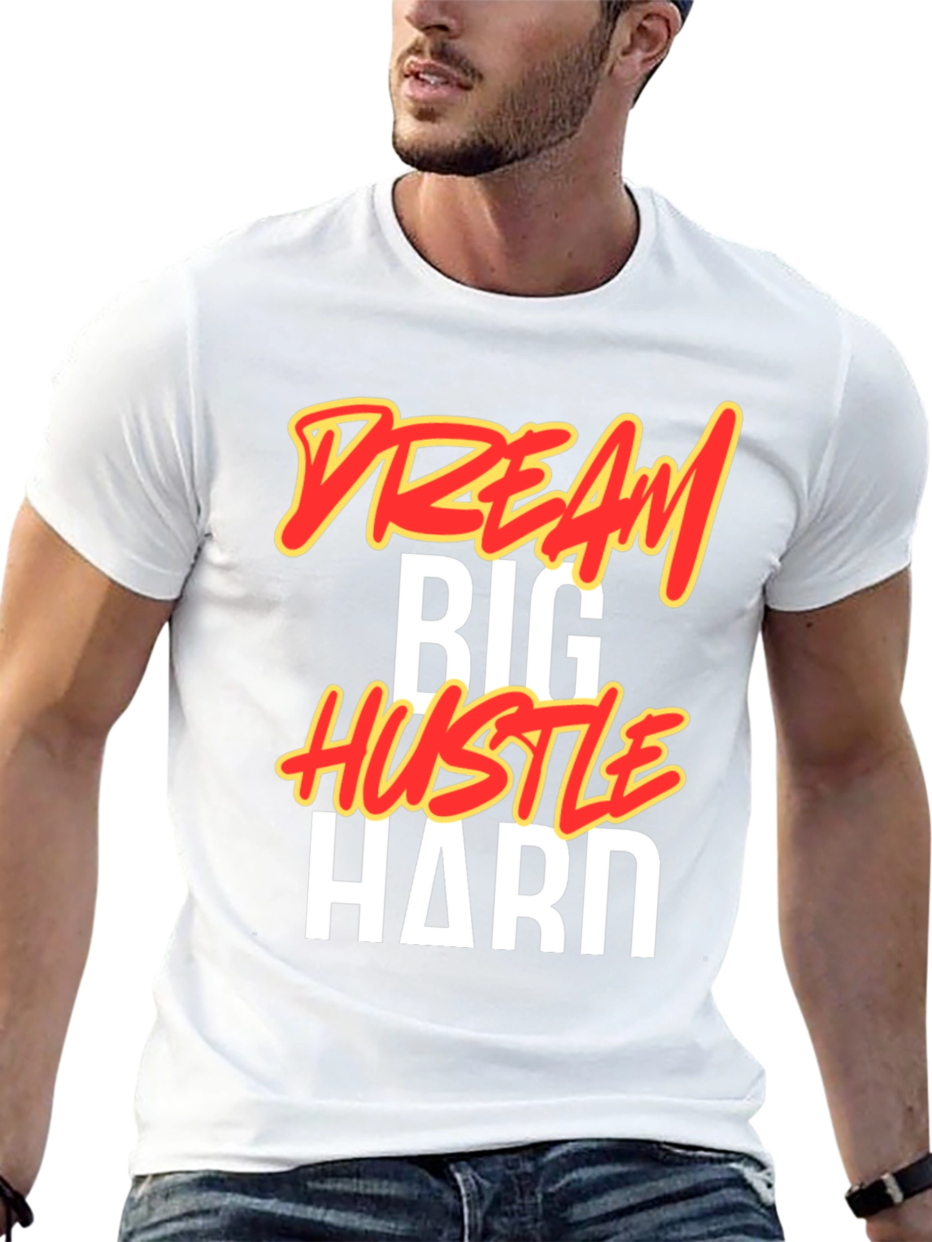 Dream Big Hustle Hard Black T-Shirt