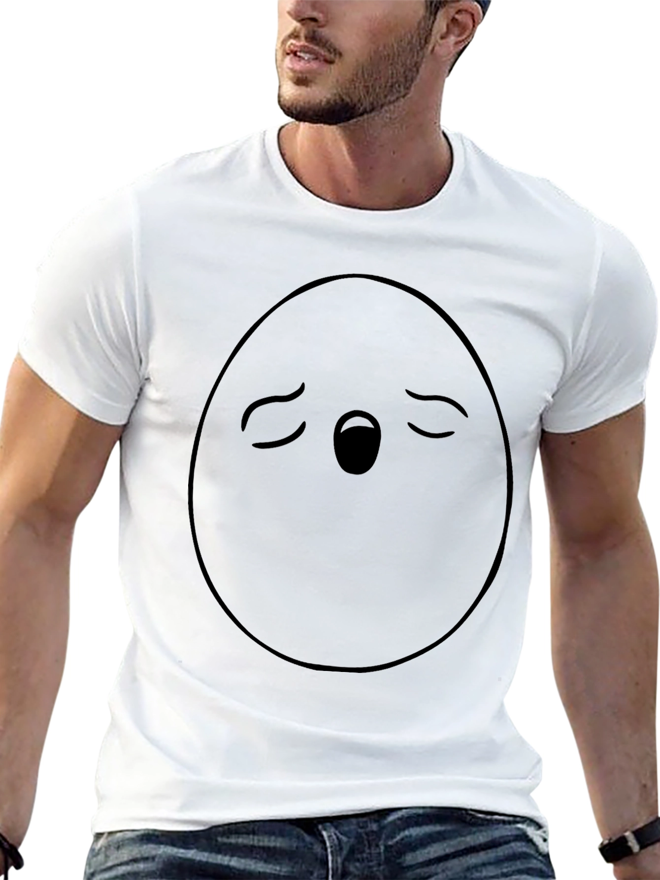 Funny Egg Face Graphic T-Shirt - Unisex