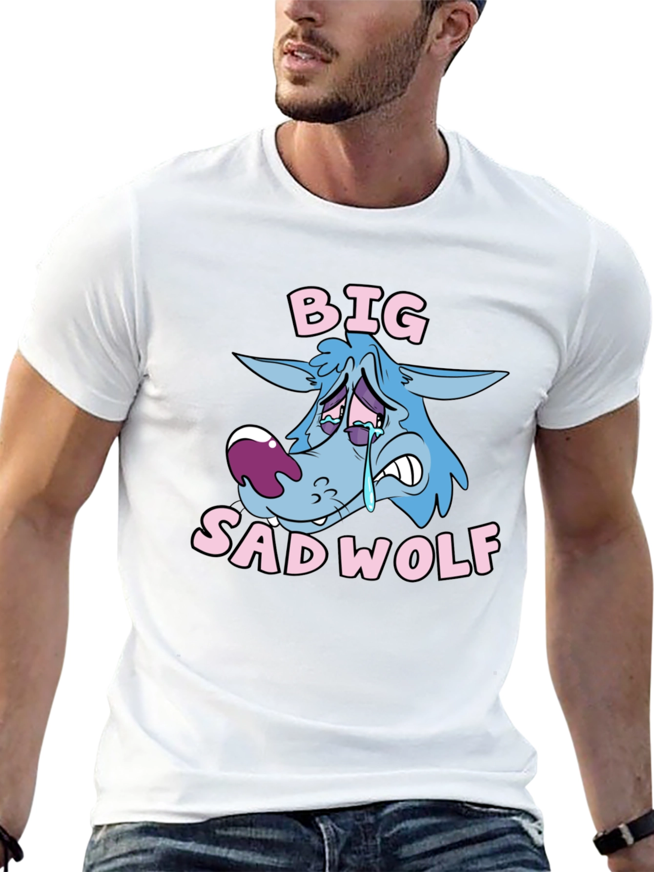 Big Sad Wolf Graphic T-Shirt