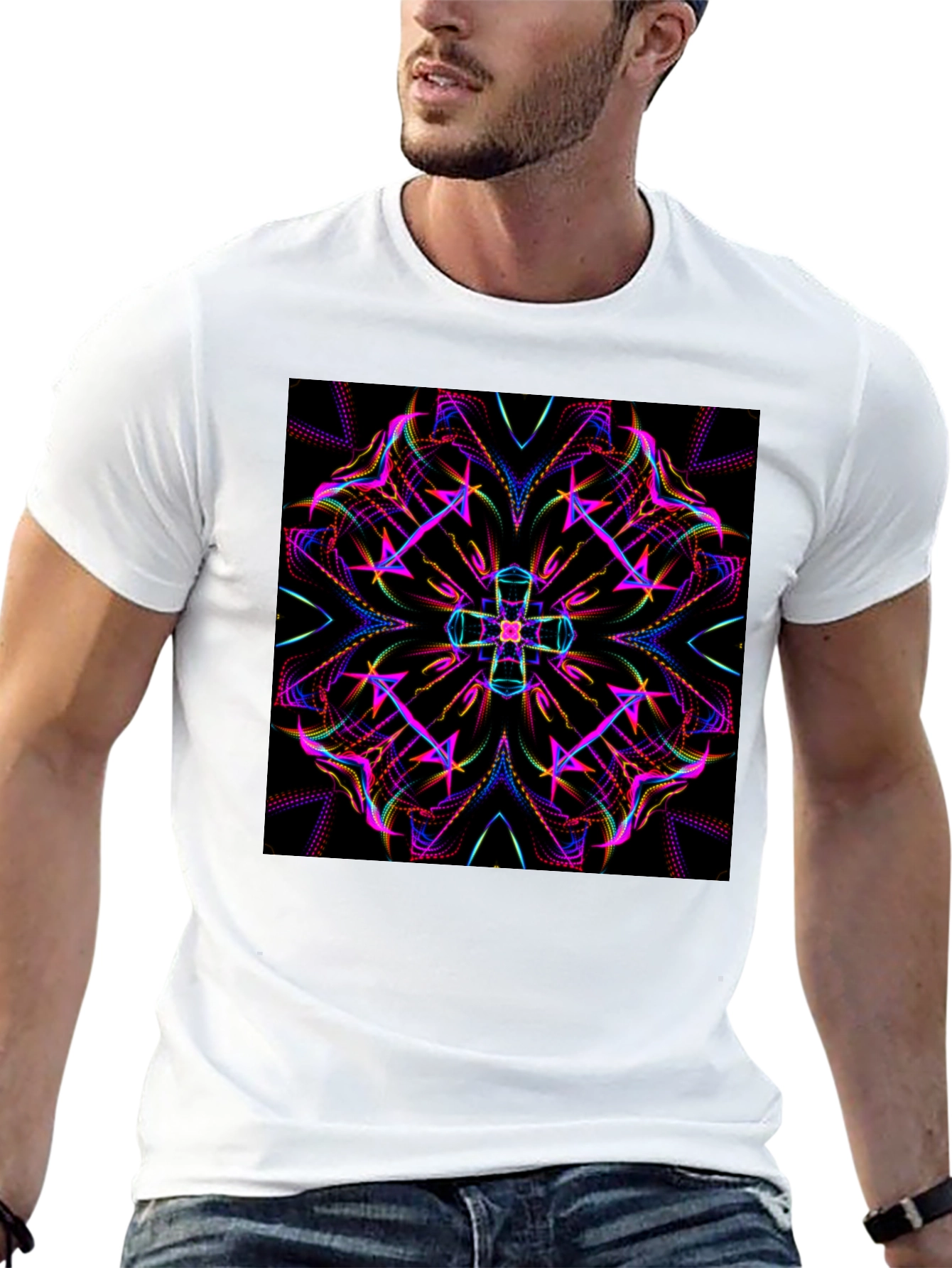 Kaleidoscope Graphic Black Tee