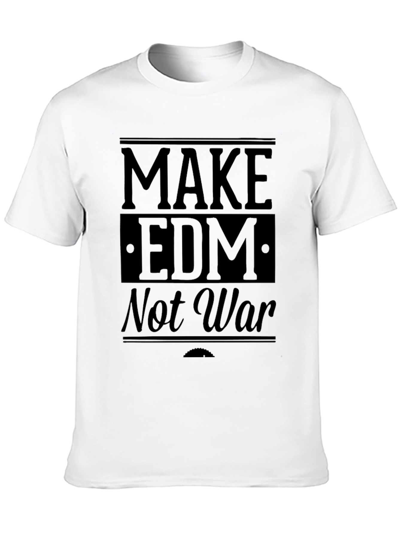 Make EDM Not War Black Graphic Tee